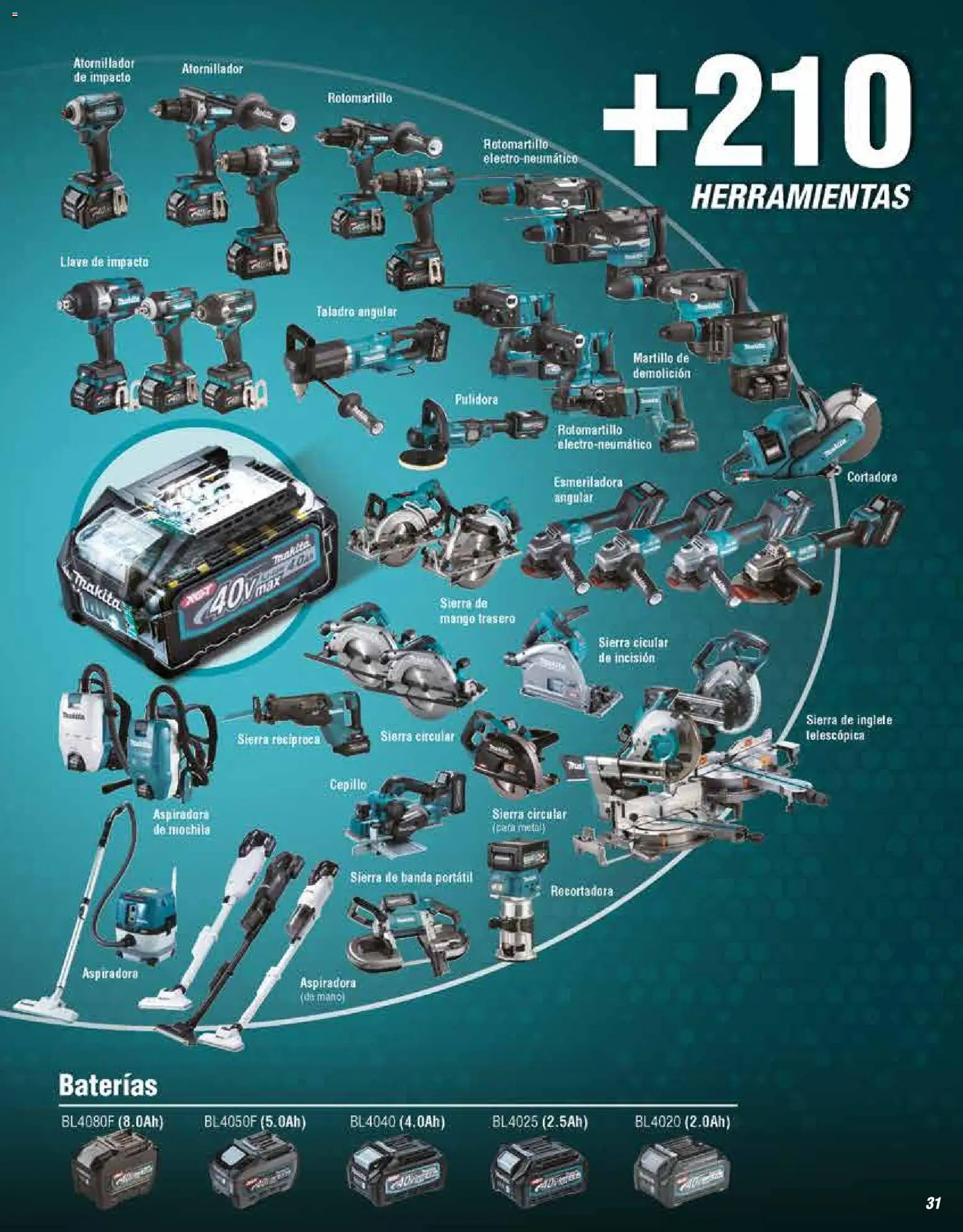 Nuevas ofertas de Makita válidas en toda la República Mexicana desde el 01.01.2024. ¡Encuentra las mejores ofertas en Makita catálogo General! | Página: 31 | Productos: Cepillo, Rotomartillo, Aspiradora, Martillo