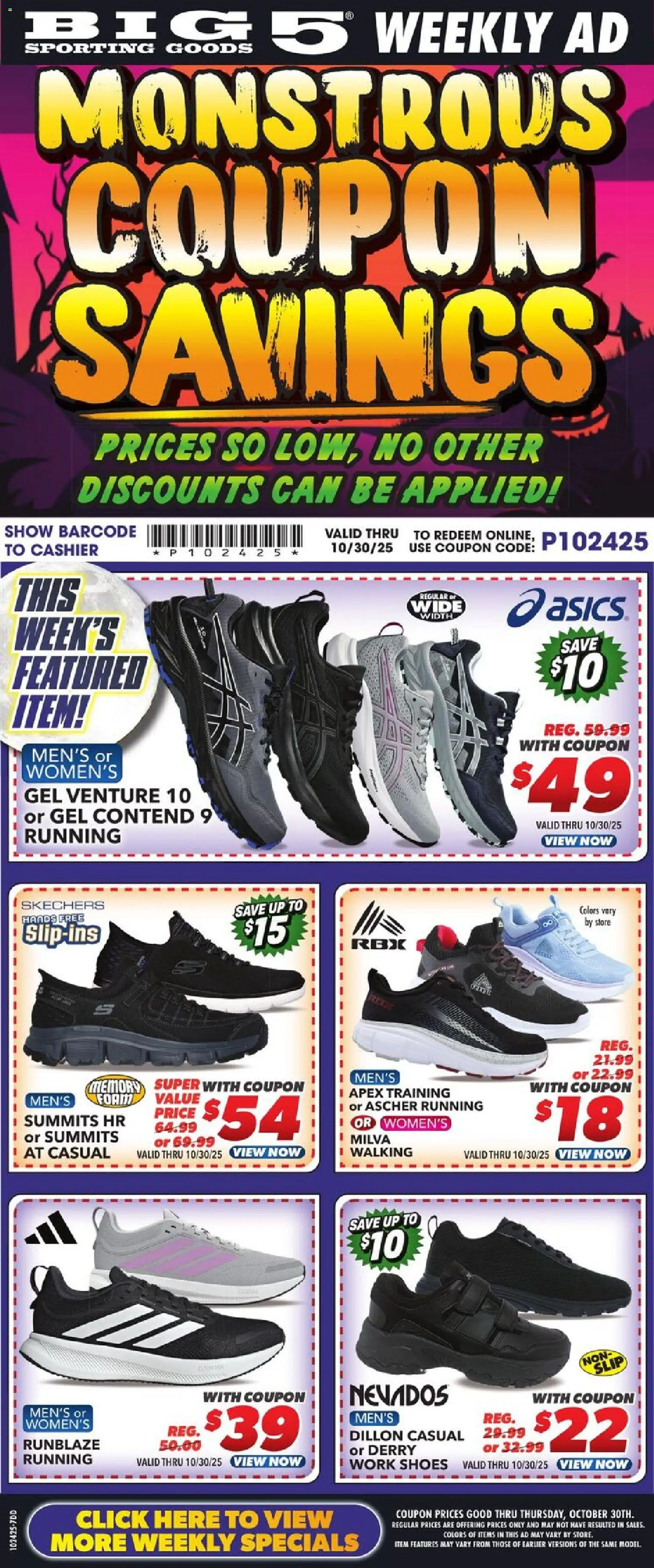 Big 5 Sporting Goods Weekly Ad - valid from 24.10.2025 | Page: 1