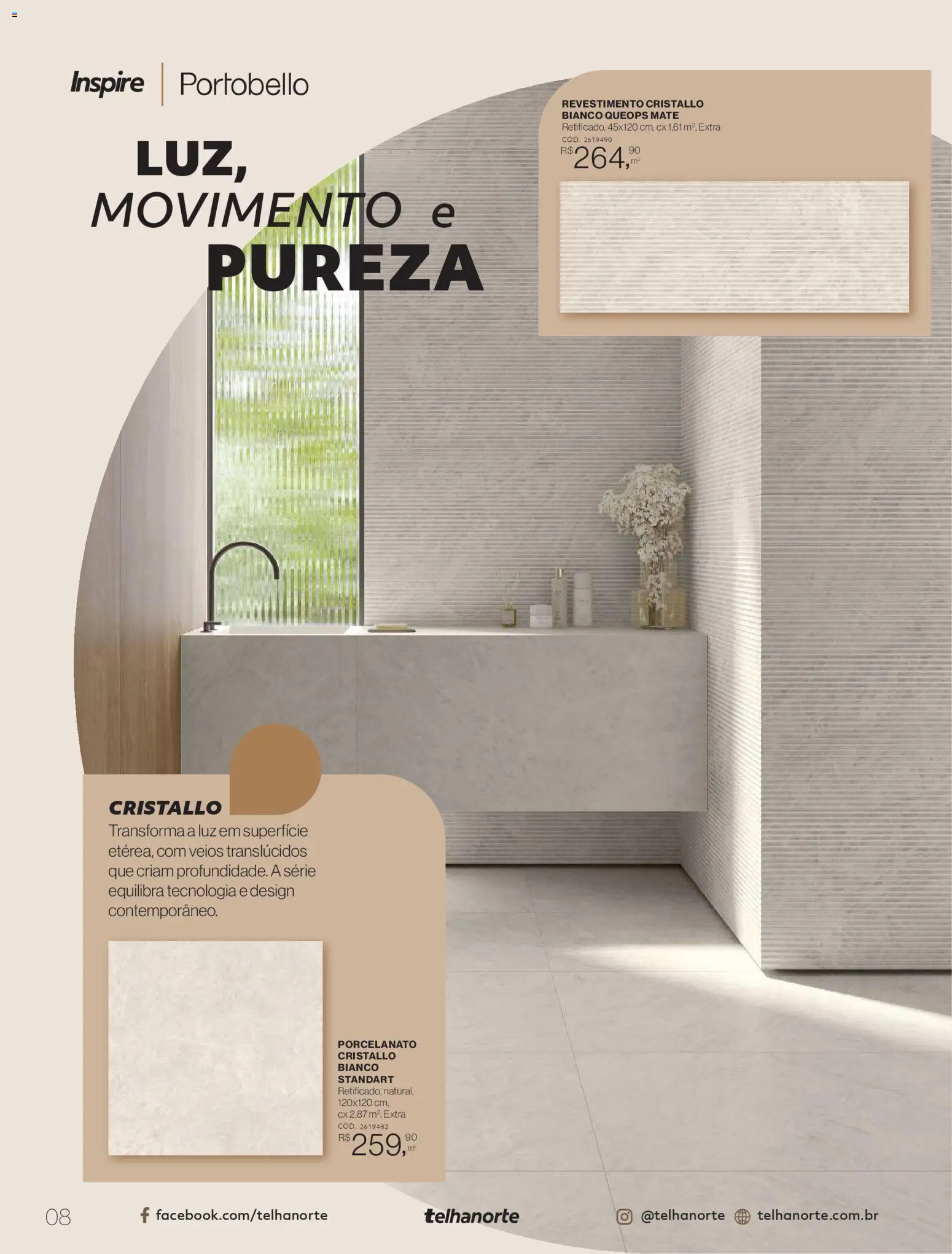 Telhanorte Folheto - válido de 09.03.2026 | Página: 8 | Produtos: Porcelanato