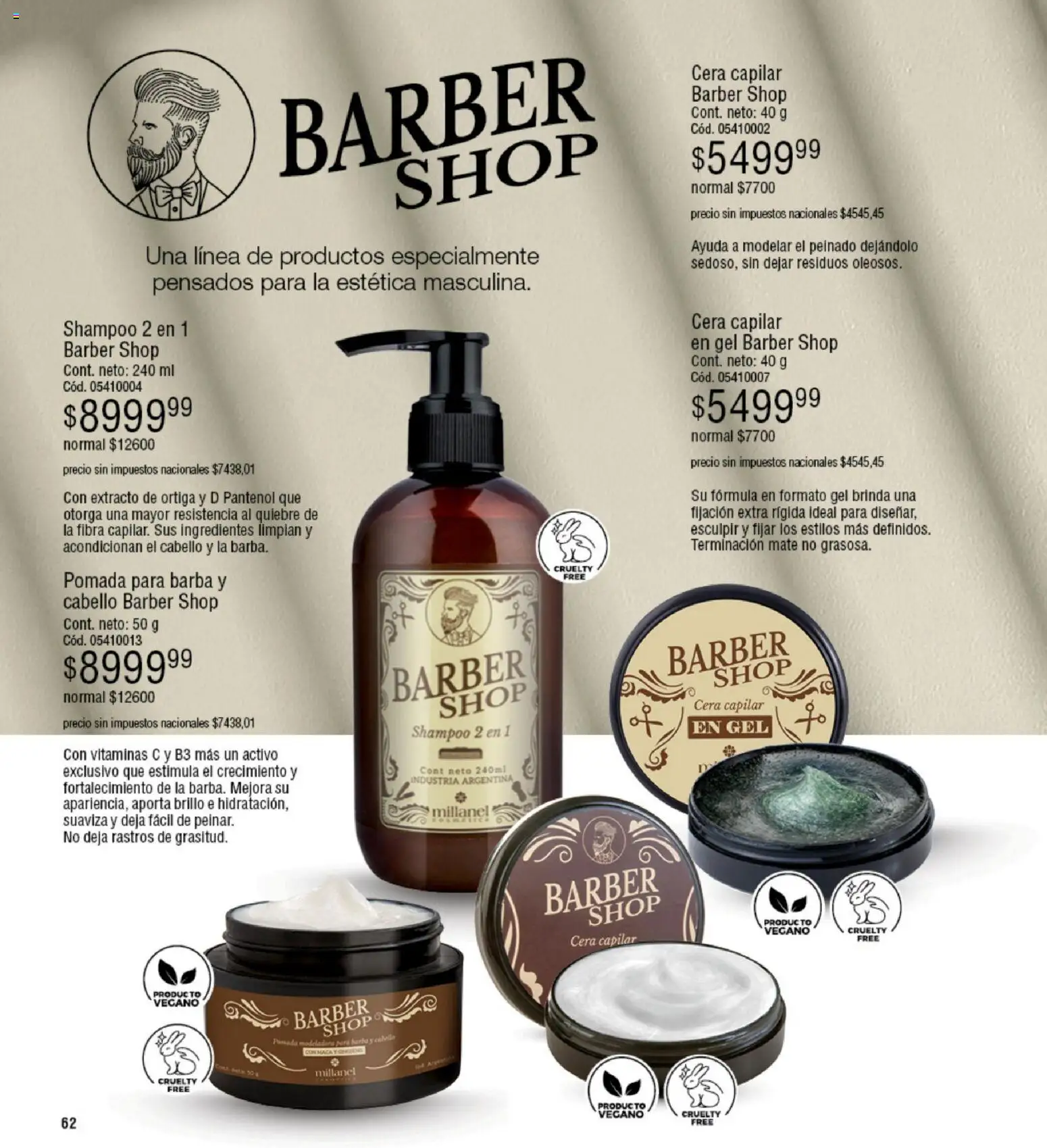 Millanel - Catálogo │ válido desde el 05.01.2026 | Página: 62 | Productos: Vitaminas, Shampoo, Brillo, Cera