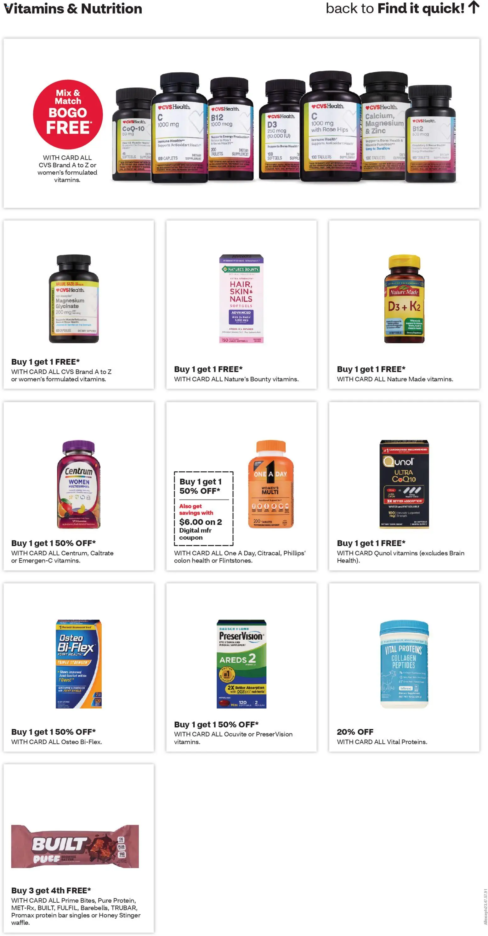 CVS Pharmacy Weekly Ad - valid from 19.04.2026 | Page: 10 | Products: Zinc, Biotin, Oil, Water