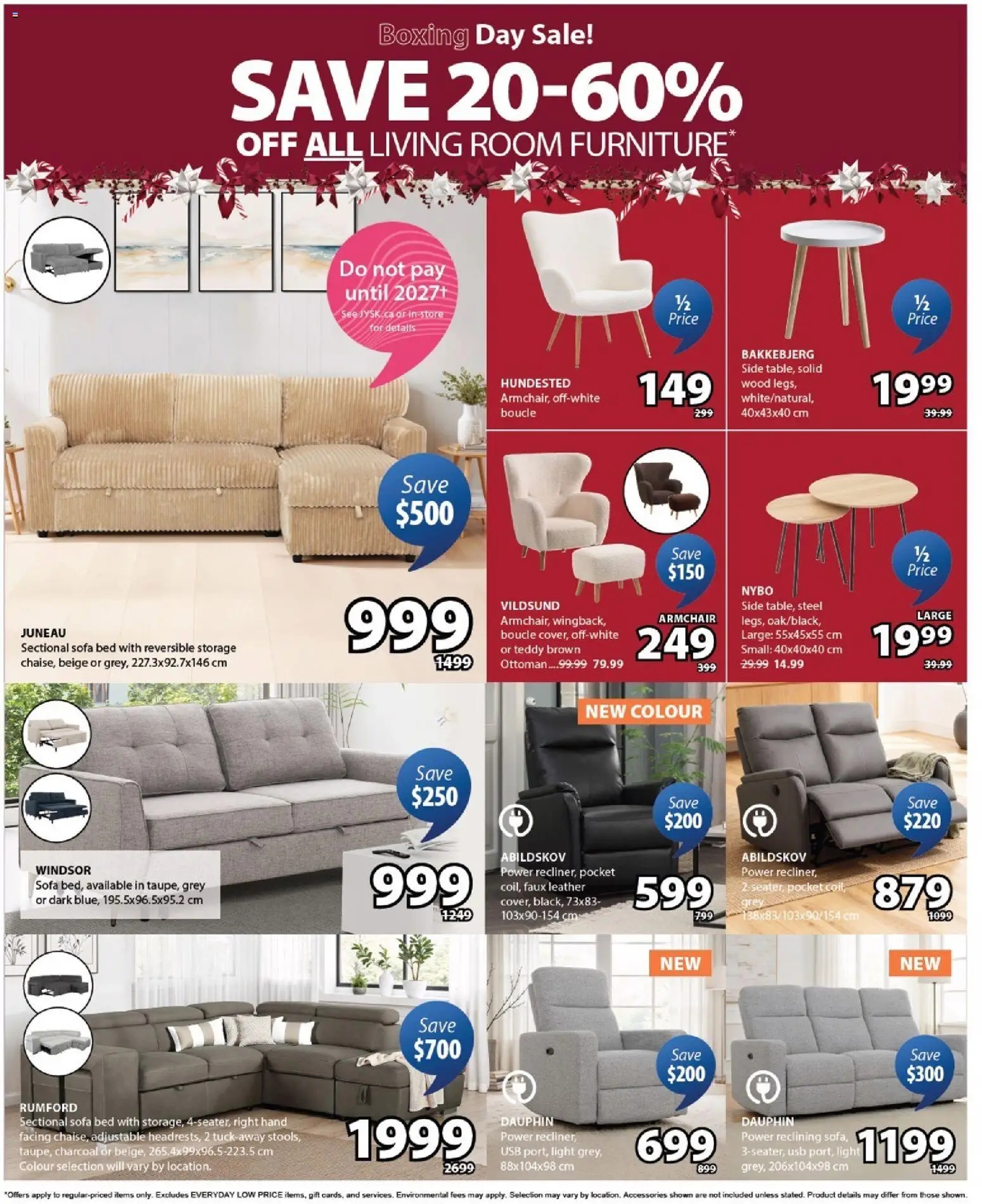JYSK flyer valid from 18.12.2025 | Page: 3 | Products: Bed, Sofa, Armchair
