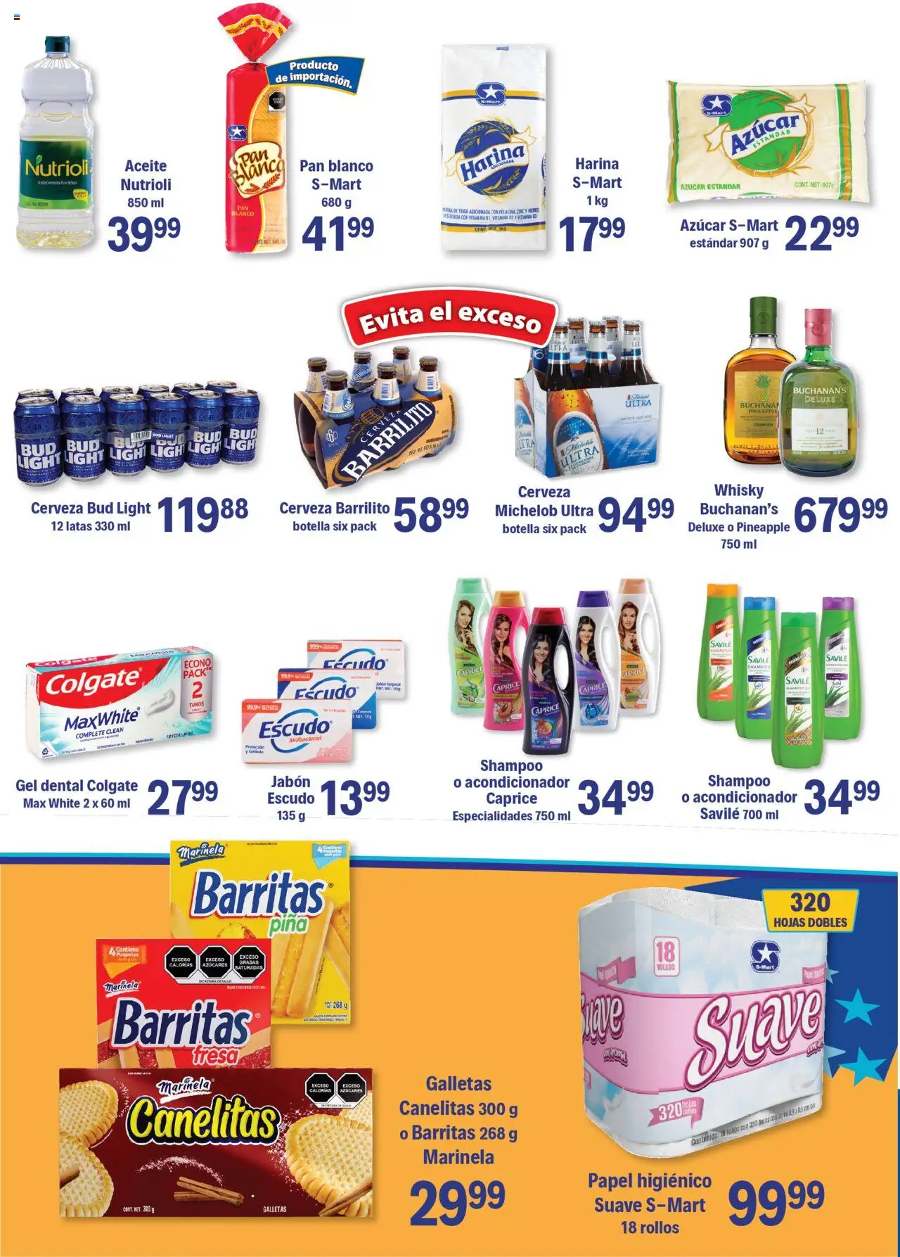 Nuevas ofertas de S-Mart válidas en toda la República Mexicana desde el 26.09.2025. ¡Encuentra las mejores ofertas en S-Mart - Folleto - Juarez! | Página: 5 | Productos: Azúcar, Aceite, Papel higiénico, Acondicionador