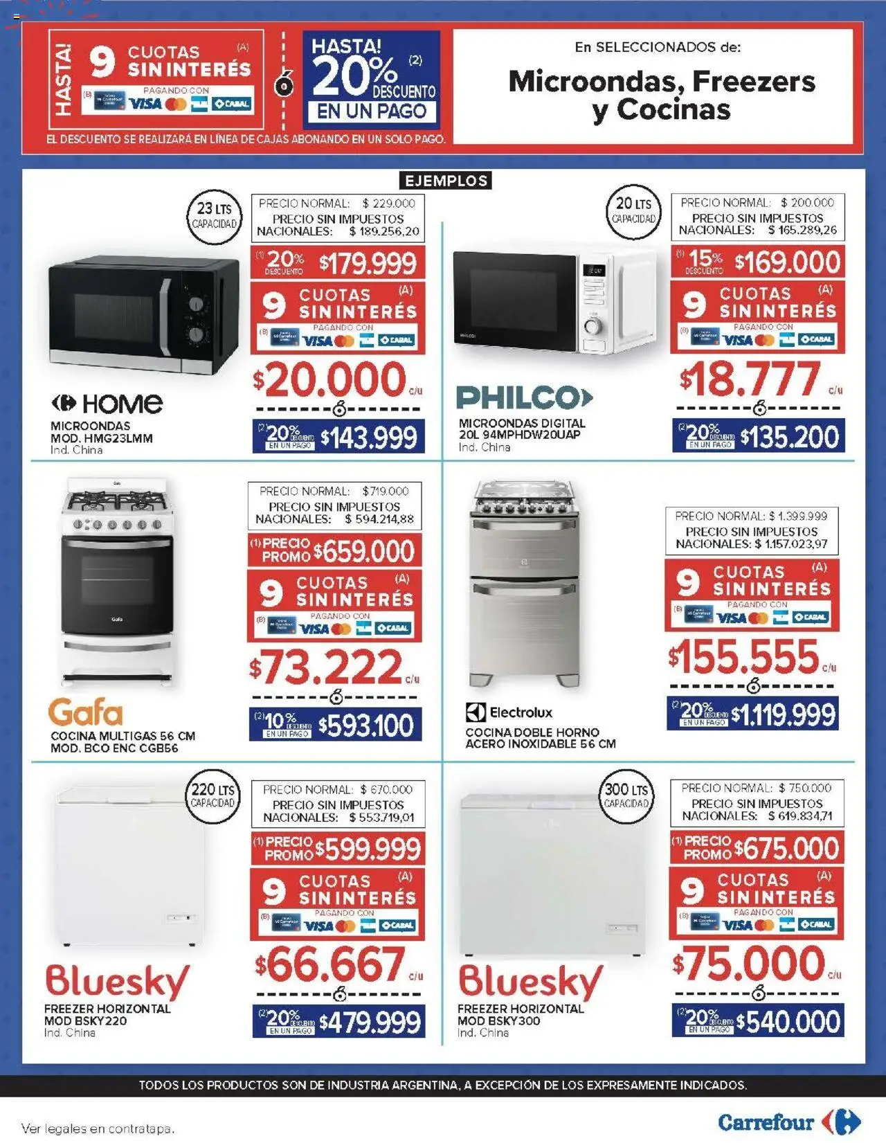 Carrefour ofertas │ válido desde el 14.10.2025 | Página: 29 | Productos: Horno, Cocina, Microondas, Freezer