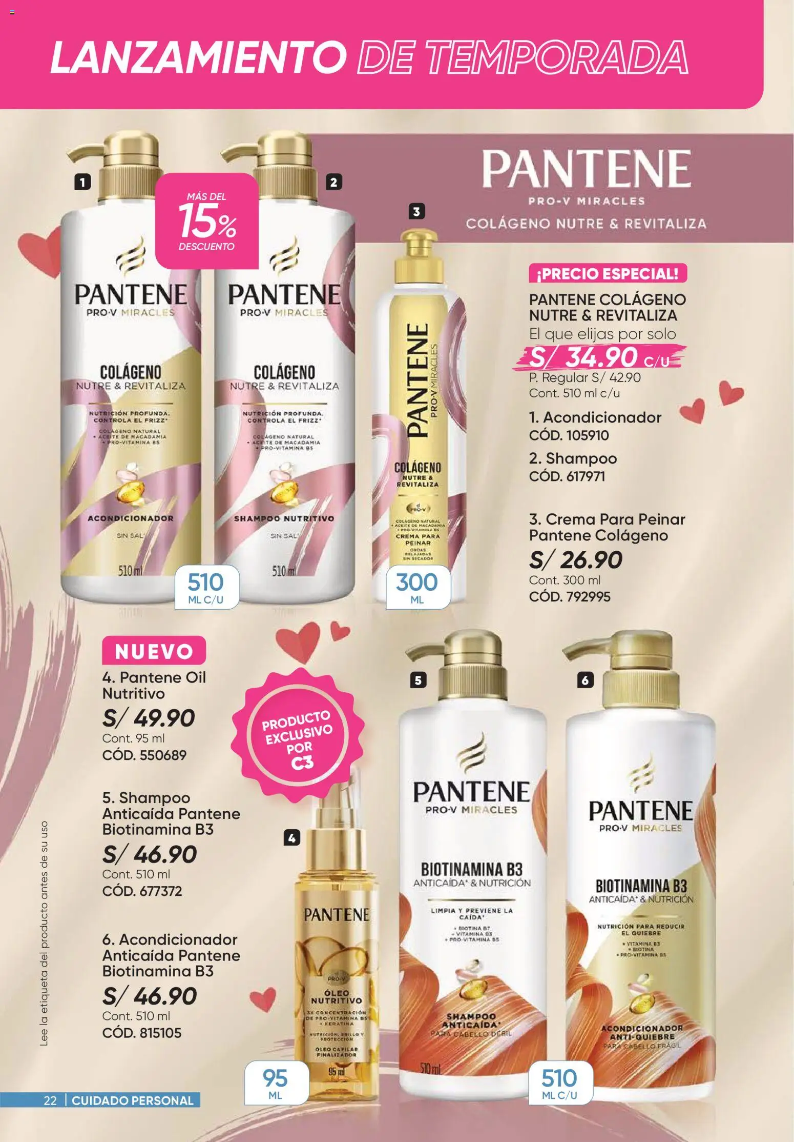 Catálogo Azzorti válido desde 07.01.2026 | Página: 22 | Productos: Shampoo, Acondicionador, Aceite, Crema