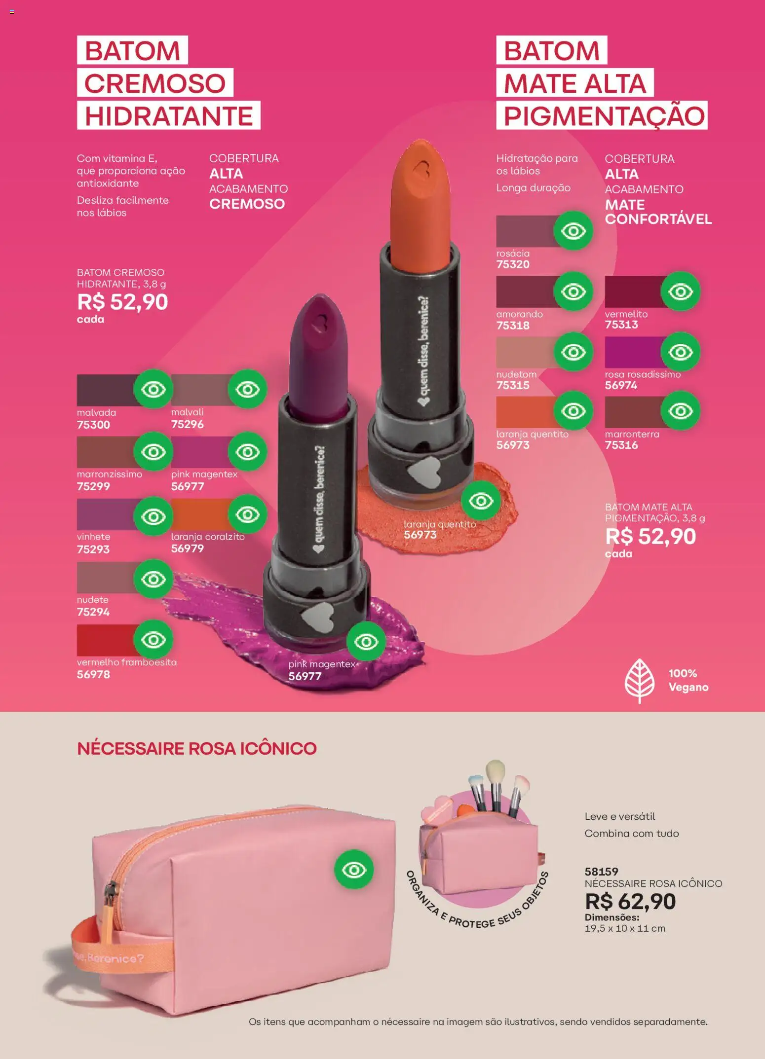 O Boticário Folheto - válido de 02.03.2026 | Página: 124 | Produtos: Batom, Necessaire