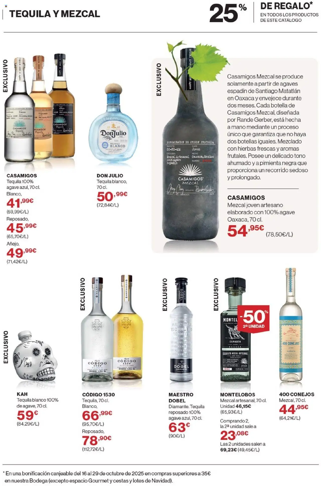 Nuevas ofertas de El Corte Inglés válidas en toda la República Mexicana desde el 02.10.2025. ¡Encuentra las mejores ofertas en El Corte Inglés - Catálogo La Bodega! | Página: 31 | Productos: Pimienta, Tequila, Botella