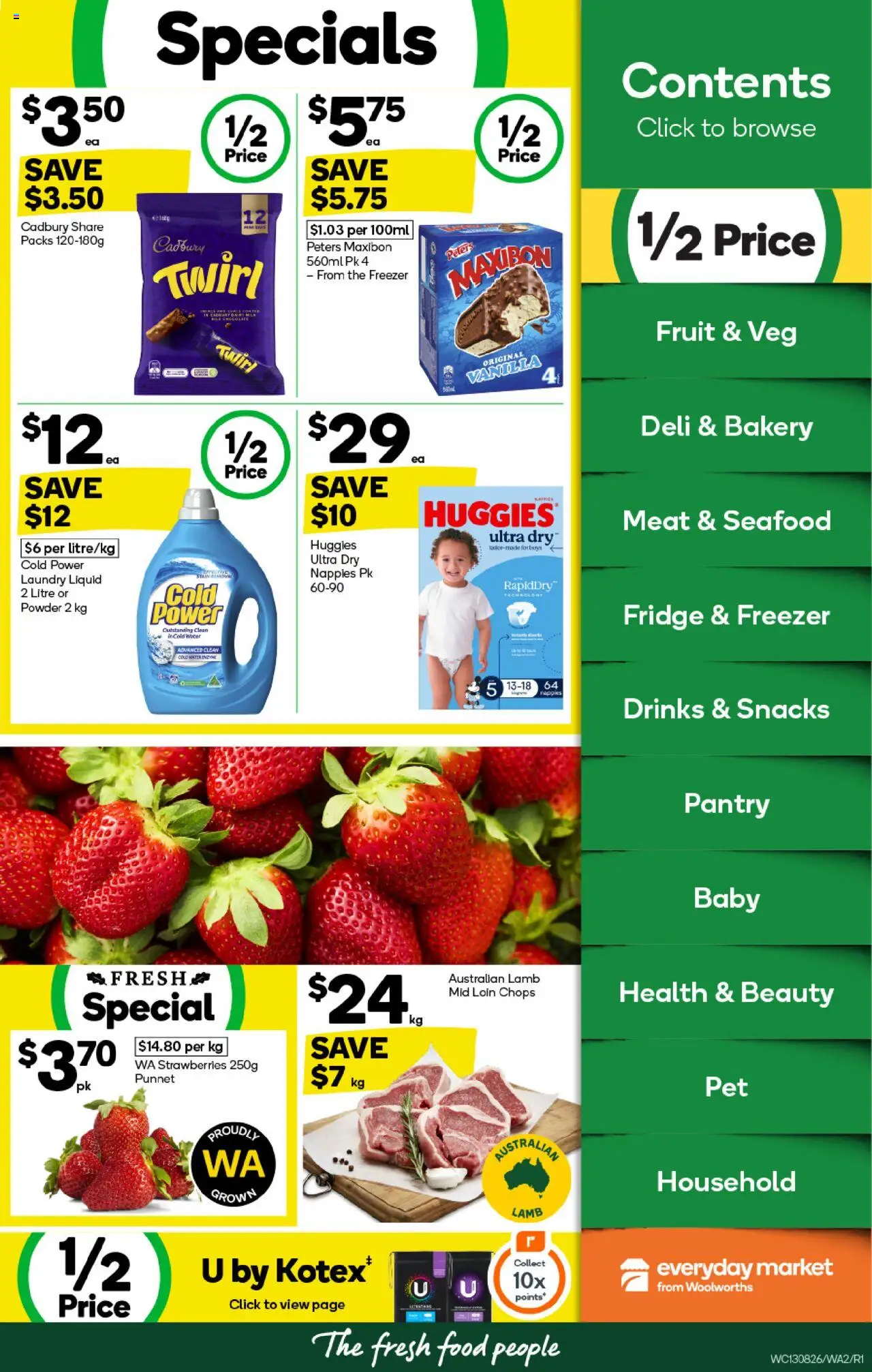 Woolworths catalogue - valid from 13.08.2025 | Page: 2 | Products: Household, Lamb, Nappies, Freezer