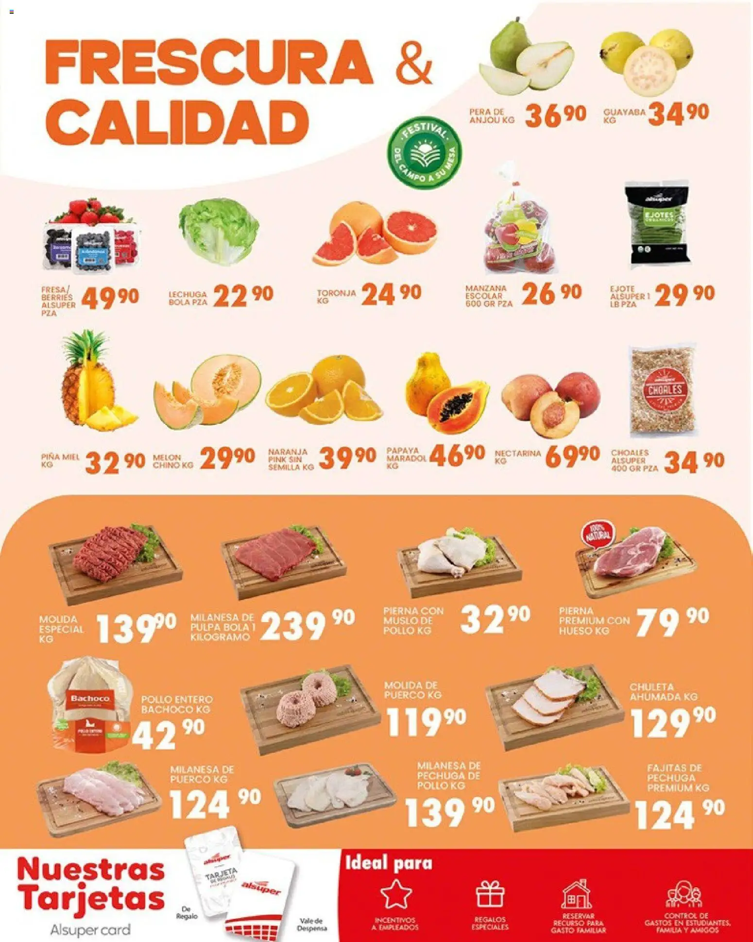 Nuevas ofertas de Alsuper válidas en toda la República Mexicana desde el 17.02.2026. ¡Encuentra las mejores ofertas en Alsuper folleto Durango! | Página: 6 | Productos: Pollo, Fresa, Lechuga, Piña
