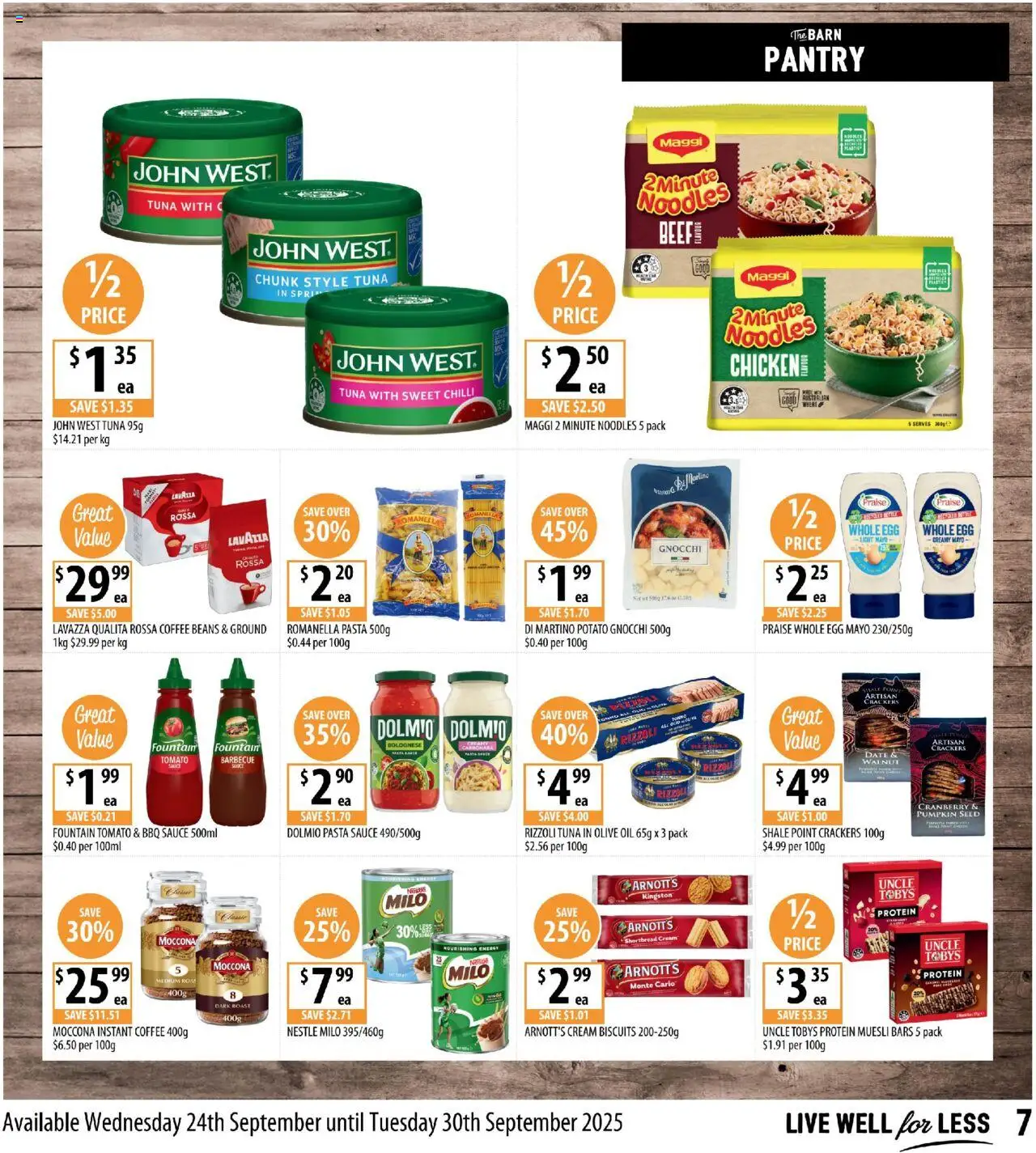 Supabarn catalogue - valid from 24.09.2025 | Page: 7 | Products: Light, Coffee, Cream, Sauce