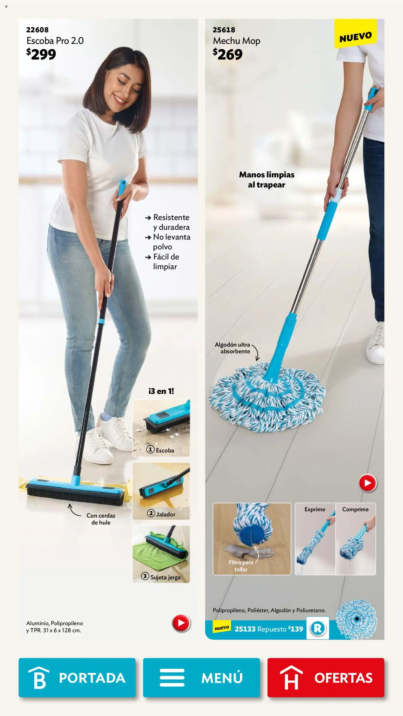 Nuevas ofertas de Betterware válidas en toda la República Mexicana desde el 03.11.2025. ¡Encuentra las mejores ofertas en Betterware campaña 11 2025! | Página: 102 | Productos: Escoba, Algodón, Polvo