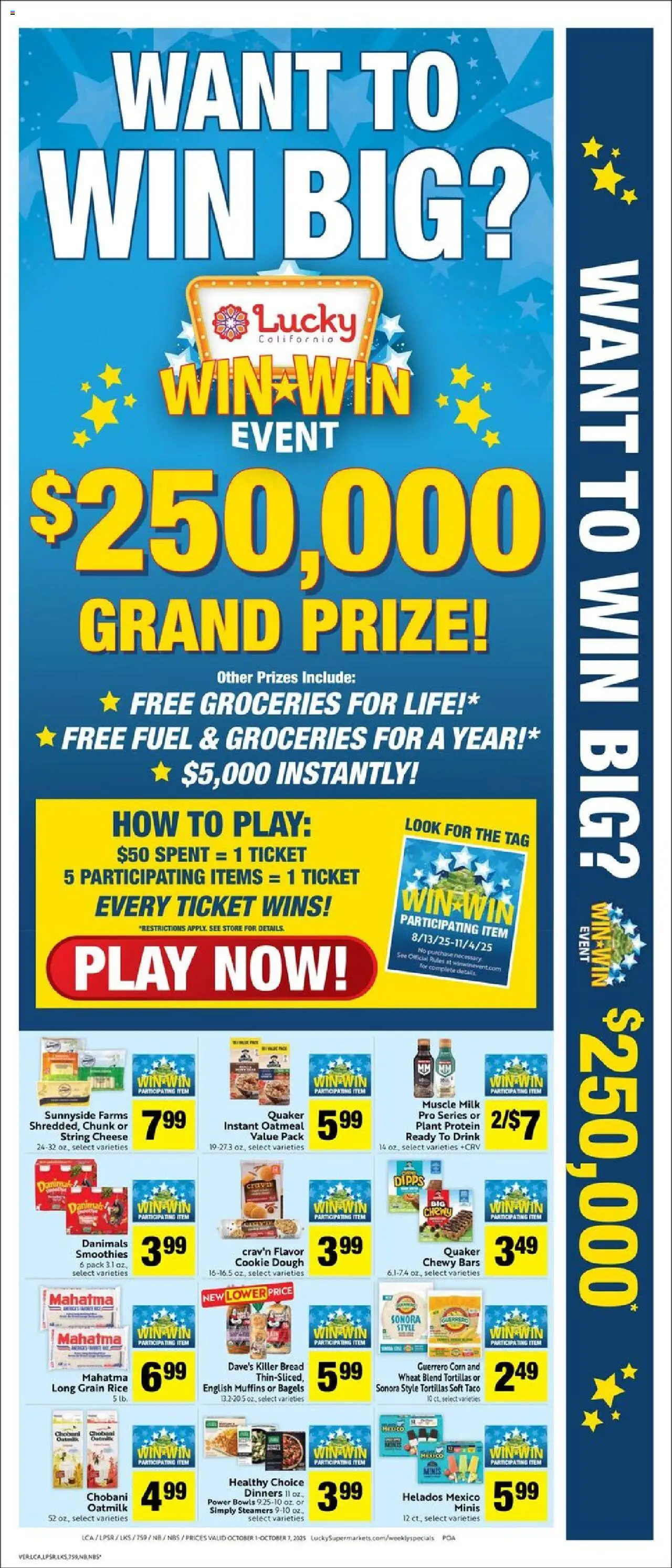Lucky Supermarkets Weekly Ad - valid from 01.10.2025 | Page: 3 | Products: Corn, Milk, Bread, Rice