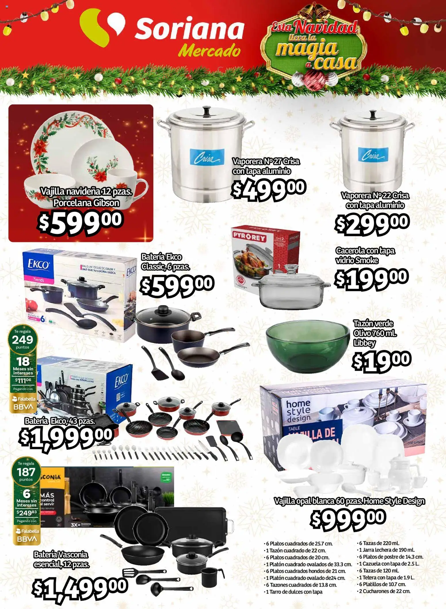 Nuevas ofertas de Soriana válidas en toda la República Mexicana desde el 27.11.2025. ¡Encuentra las mejores ofertas en Soriana - Pesito Valedor Mercado: Ags, Col, Gto, Jal, Mich! | Página: 27 | Productos: Tetera, Dulces, Cocina, Batería