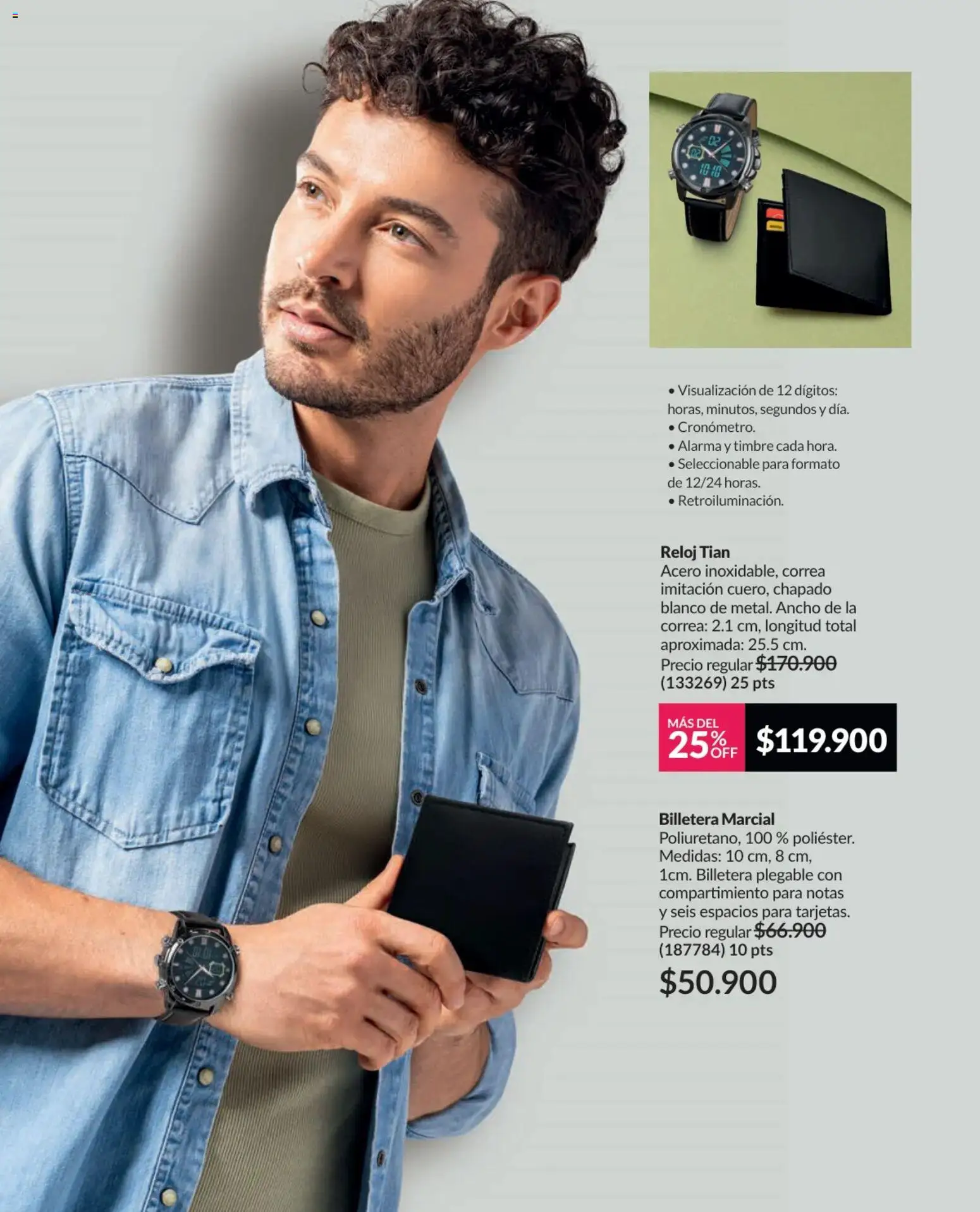 Avon revista - valida desde el 01.04.2026 | Página: 121 | Productos: Billetera, Alarma, Reloj, Timbre