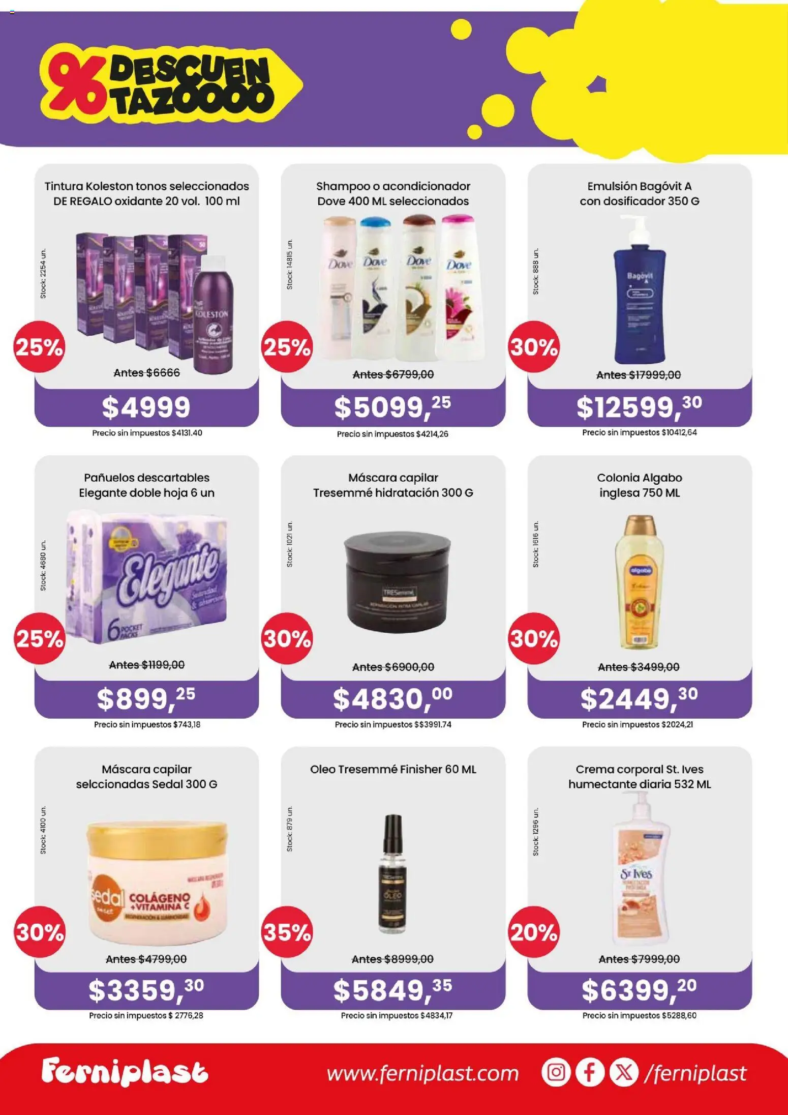 Ferniplast catálogo │ válido desde el 02.04.2026 | Página: 2 | Productos: Máscara, Shampoo, Acondicionador, Emulsión