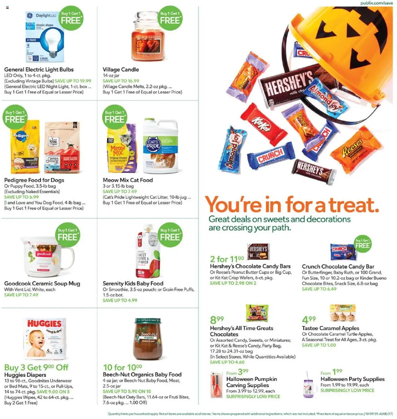 Publix Leaflet - valid from 08.10.2025 | Page: 17 | Products: Box, Cat Food, Milk, Bag