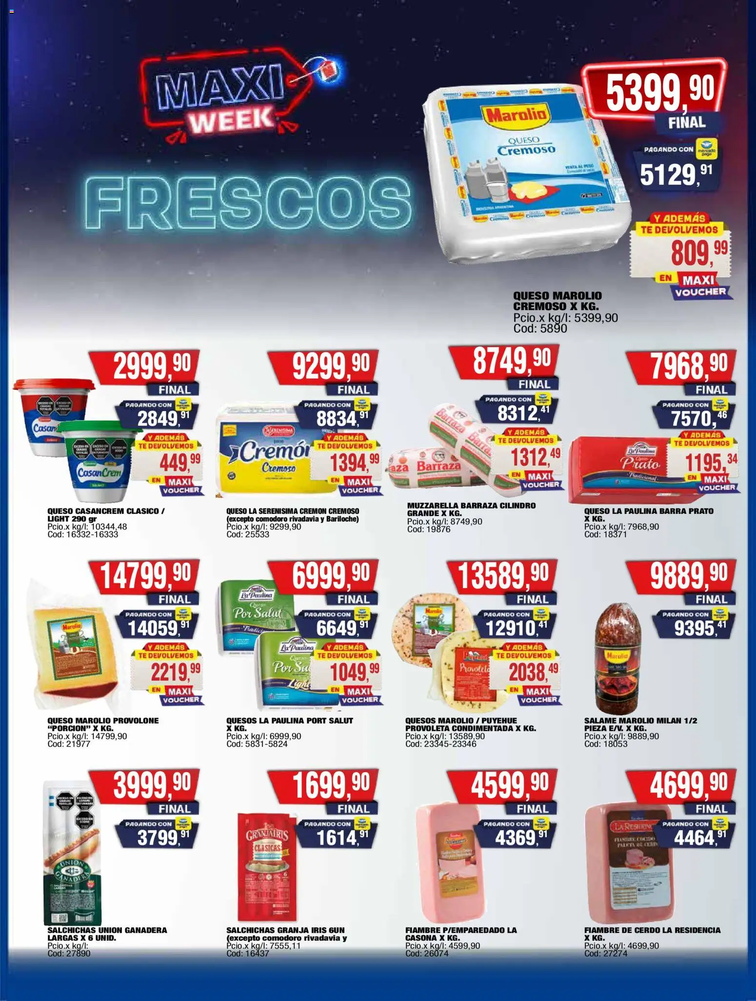 Maxiconsumo ofertas │ válido desde el 10.11.2025 | Página: 25 | Productos: Peso, Queso, Salame, Té