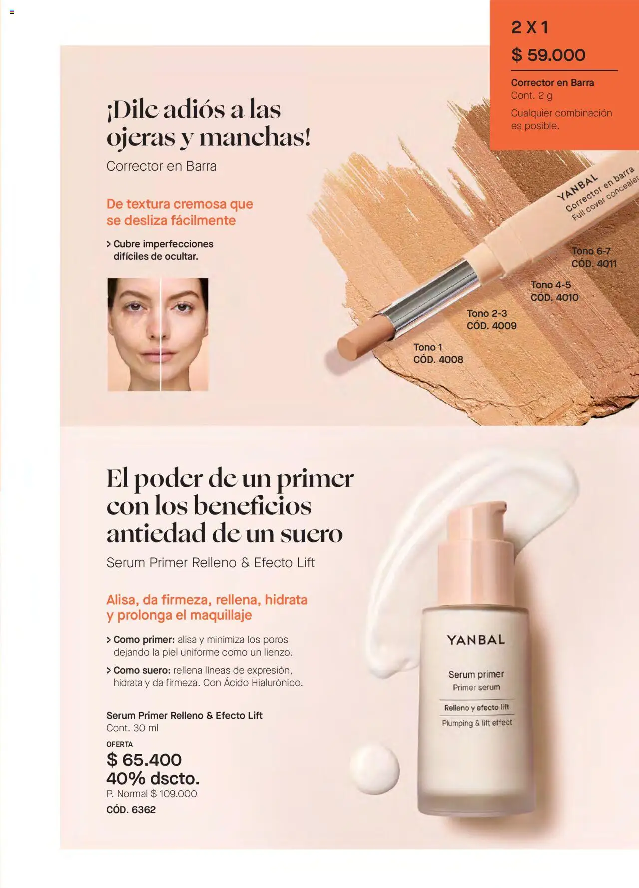 Yanbal revista - valida desde el 11.10.2025 | Página: 55 | Productos: Serum, Maquillaje, Combinación, Corrector