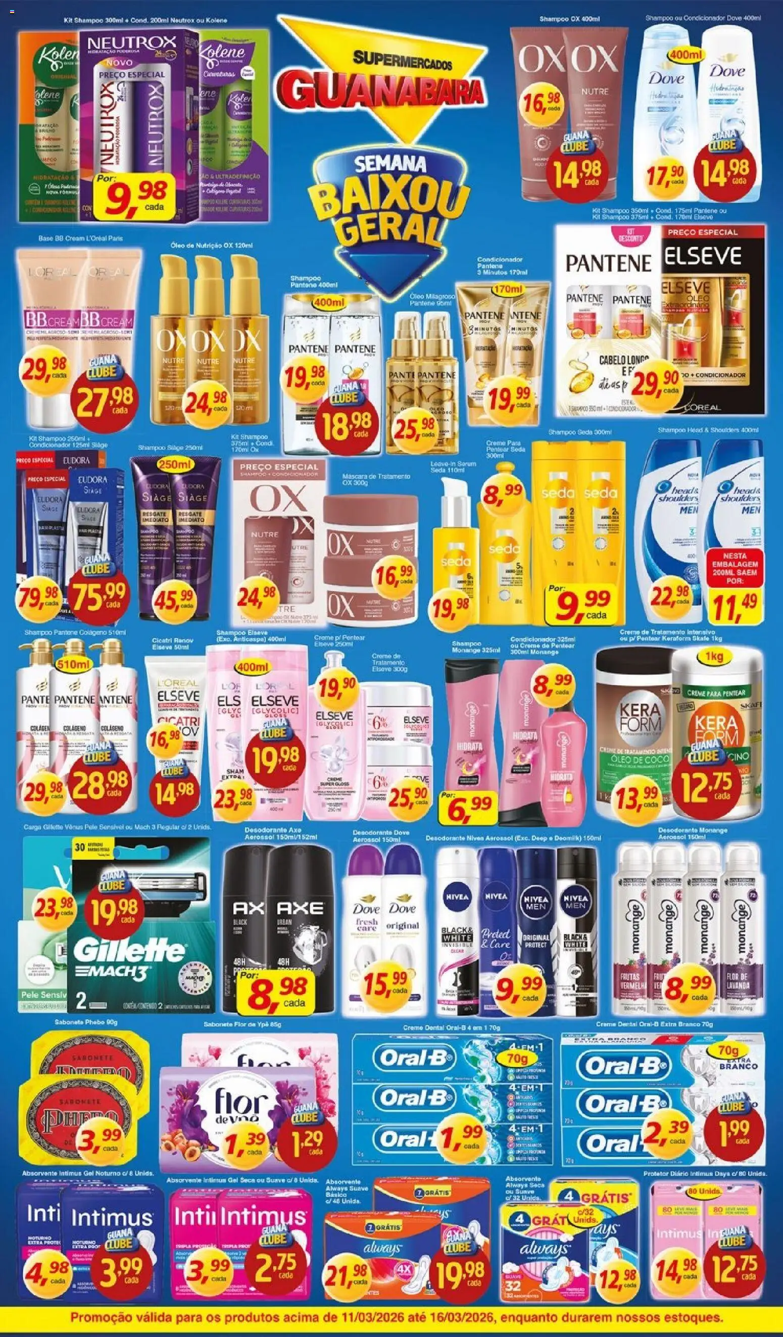 Supermercados Guanabara Folheto - válido de 11.03.2026 | Página: 8 | Produtos: Colágeno, Desodorante, Óleo, Dove