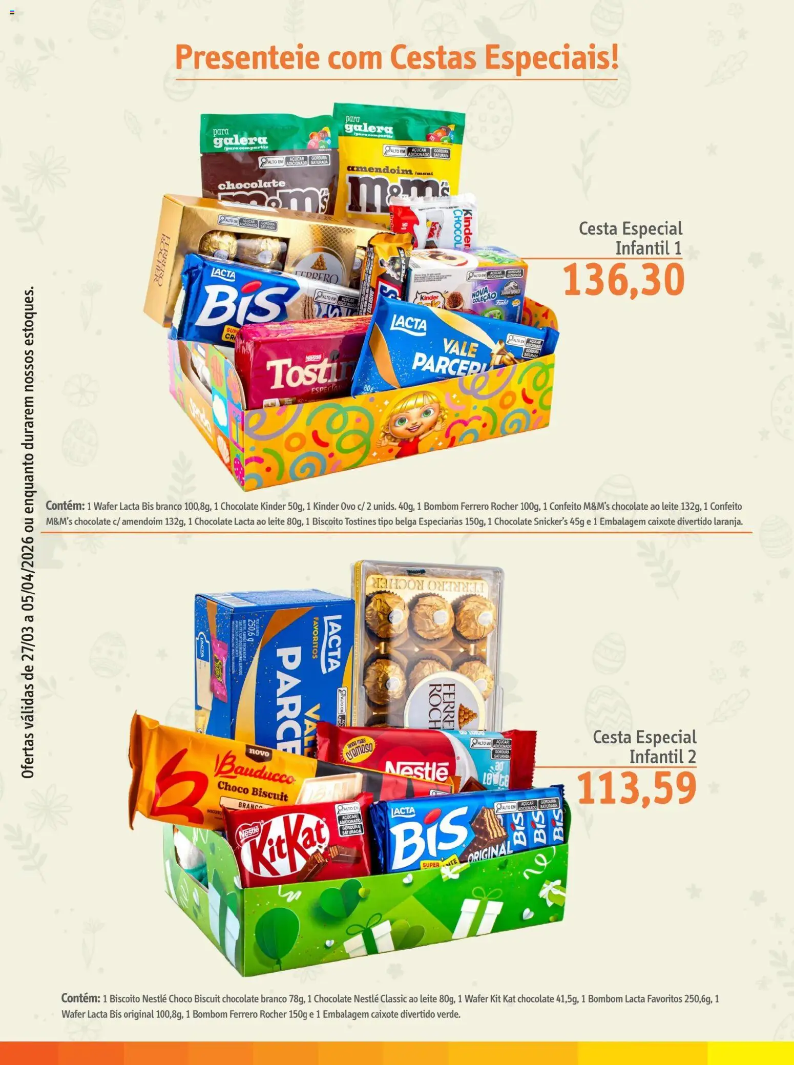 Sonda Folheto - válido de 27.03.2026 | Página: 8 | Produtos: Amendoim, Leite, Cesta, Chocolate