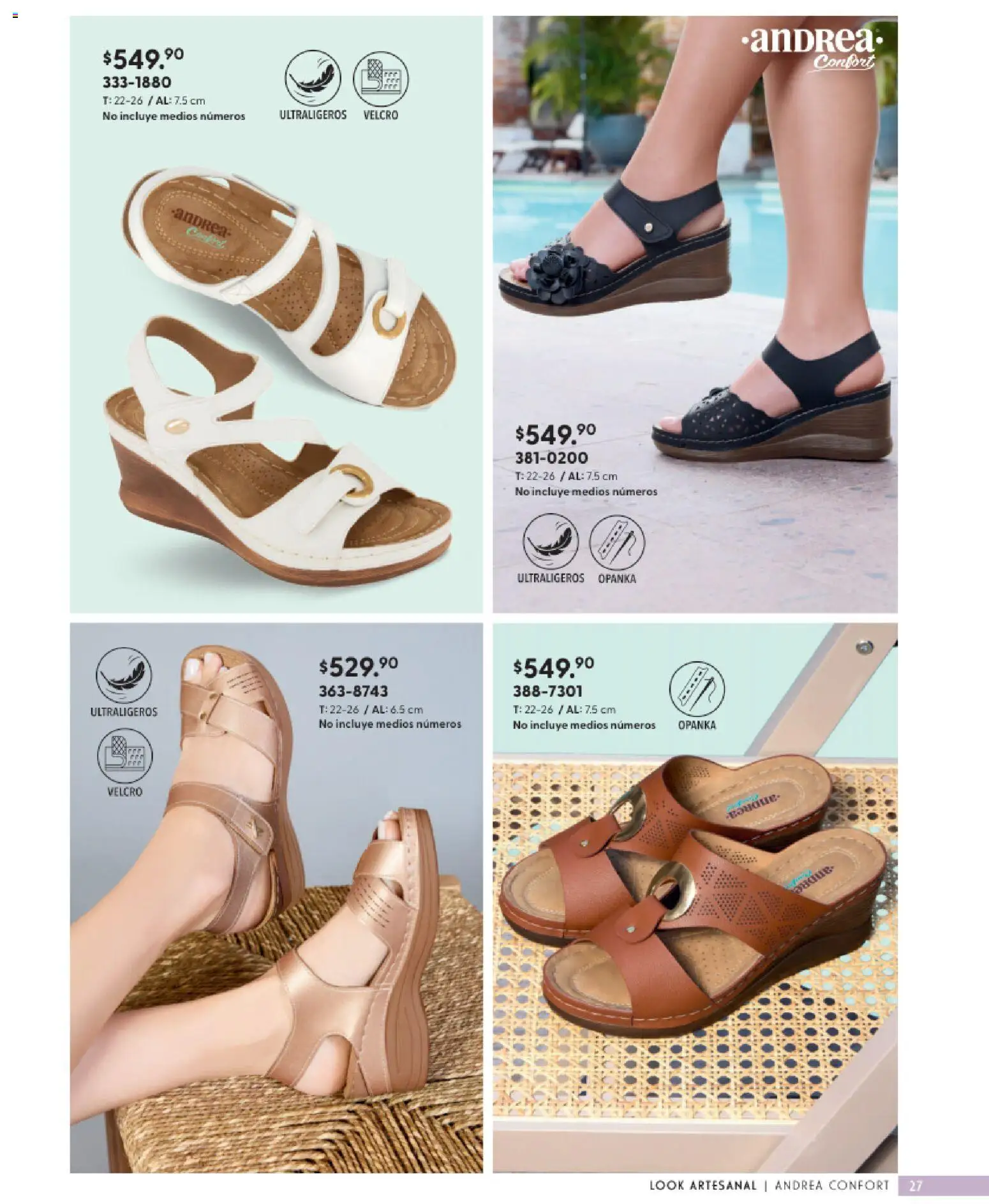 Nuevas ofertas de Andrea válidas en toda la República Mexicana desde el 25.01.2026. ¡Encuentra las mejores ofertas en Andrea catálogo Calzado Confort ! | Página: 27
