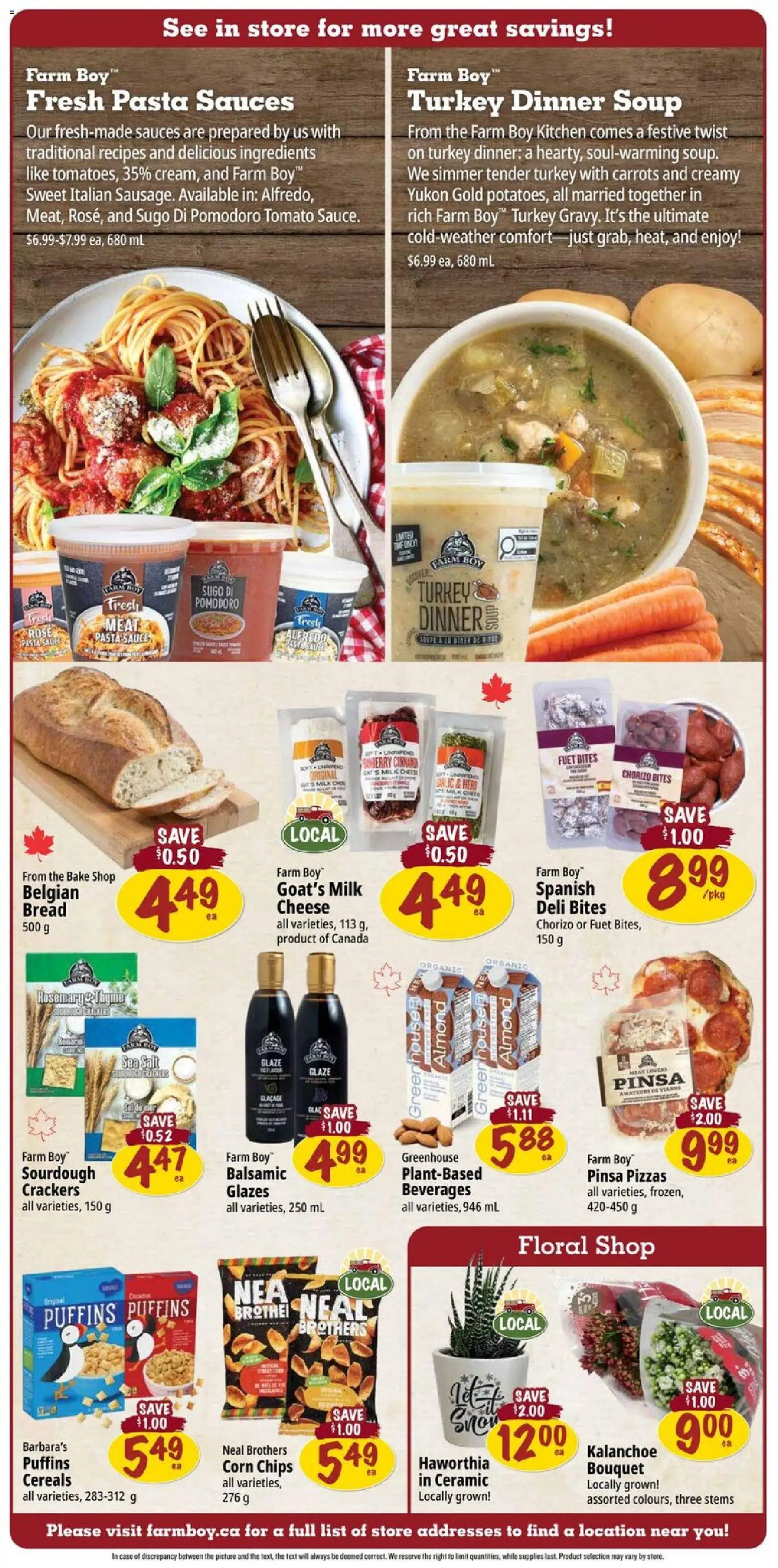 Farm Boy flyer valid from 11.12.2025 | Page: 5 | Products: Cereals, Milk, Cheese, Bread