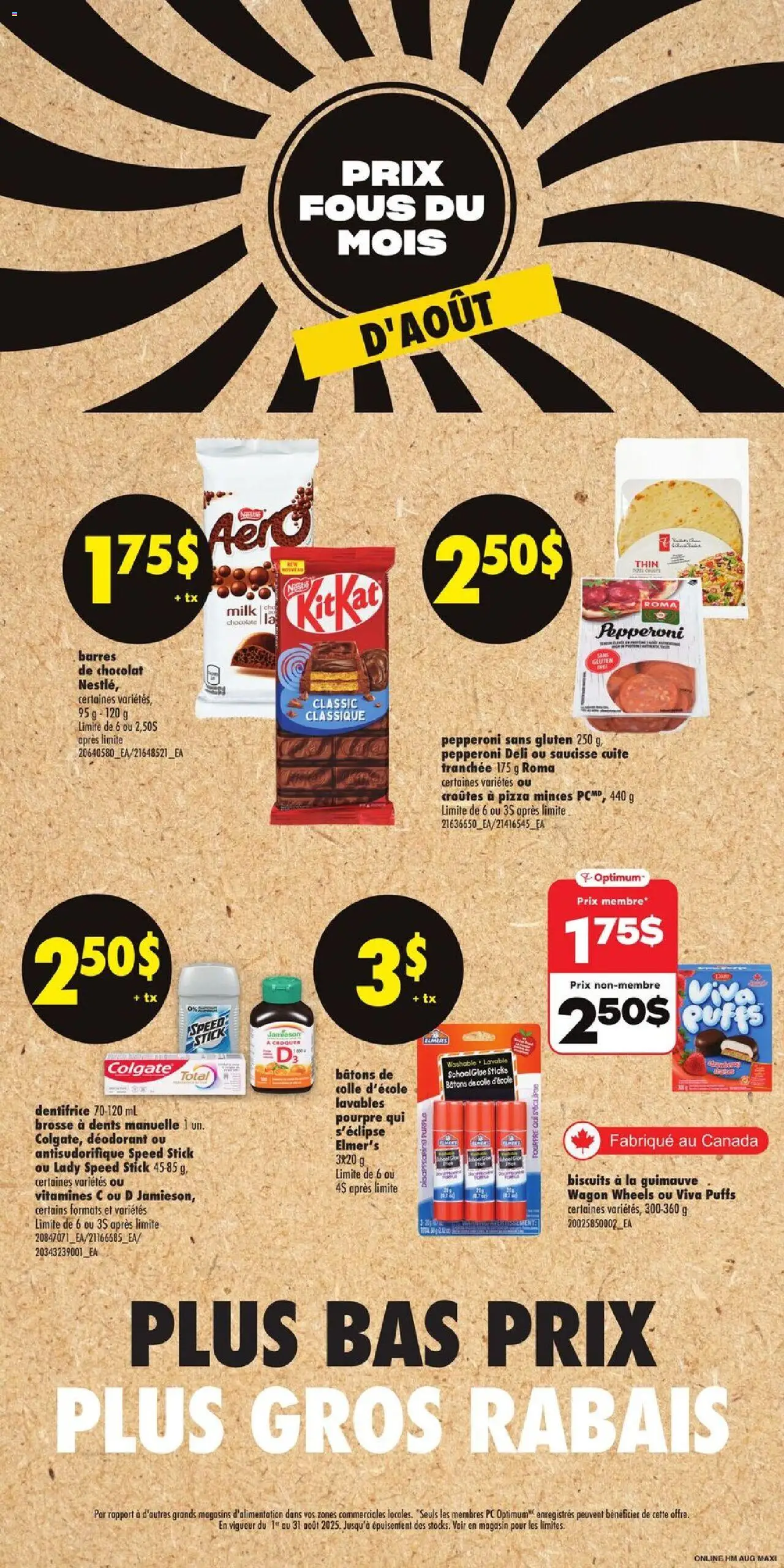 Maxi flyer valid from 14.08.2025 | Page: 3 | Products: PC, Deodorant, Milk, Chocolate
