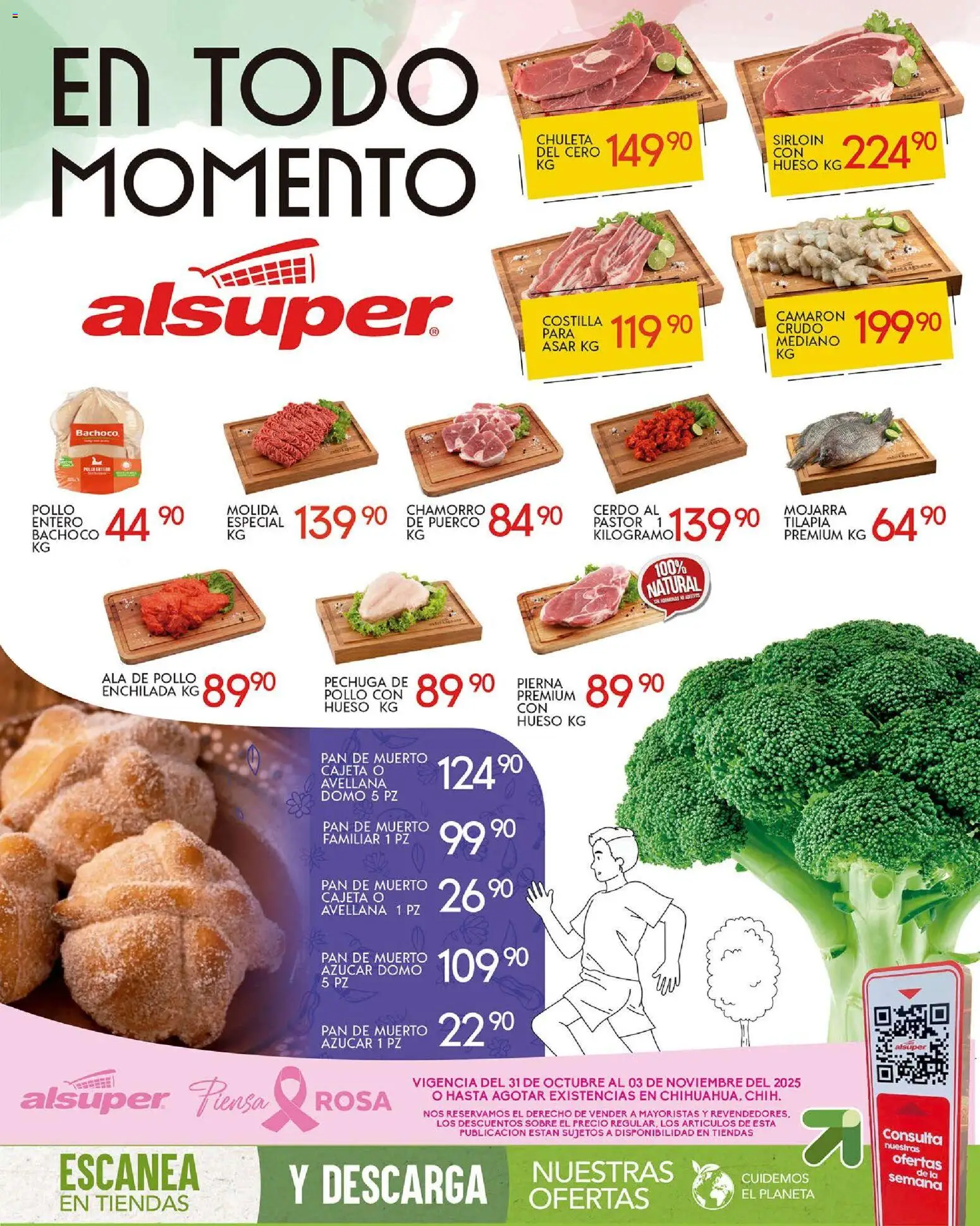 Nuevas ofertas de Alsuper válidas en toda la República Mexicana desde el 31.10.2025. ¡Encuentra las mejores ofertas en Alsuper folleto! | Página: 1 | Productos: Azúcar, Pan, Cerdo, Sobre