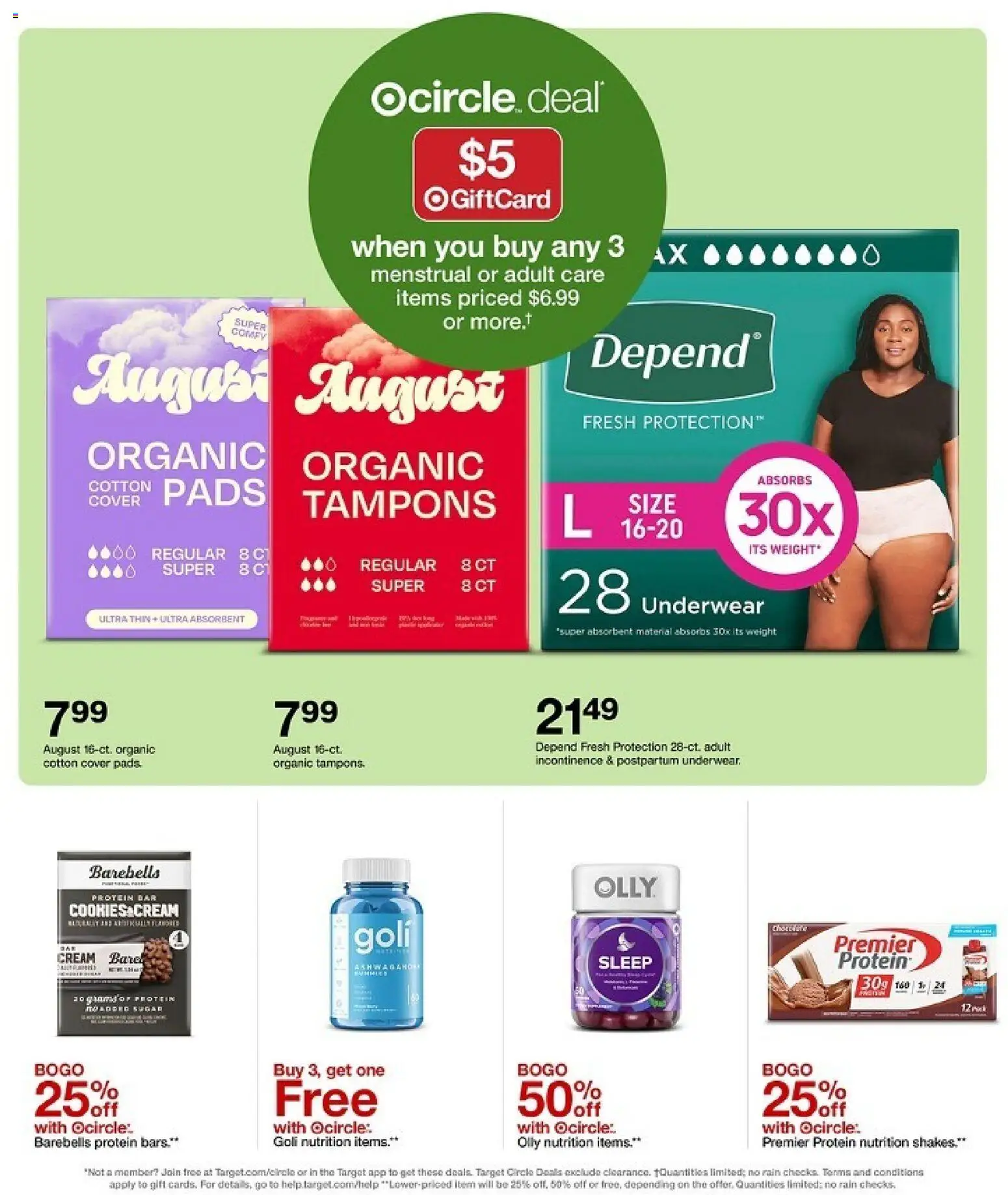 Target Weekly Ad - valid from 22.03.2026 | Page: 34 | Products: Tampons, Cream, Underwear, Weight