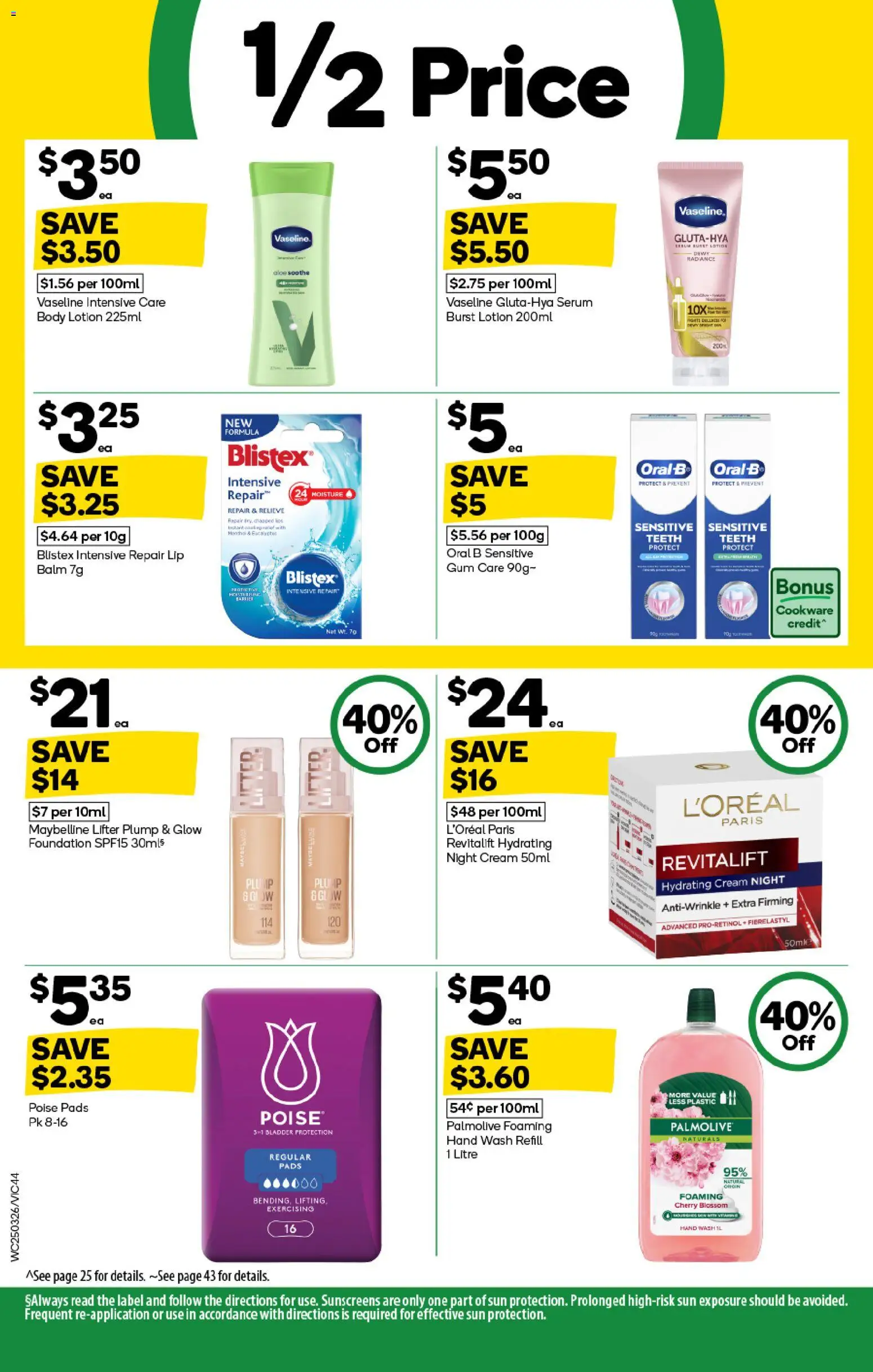 Woolworths catalogue - valid from 01.04.2026 | Page: 44 | Products: Lotion, Cream, Body lotion, Hand wash