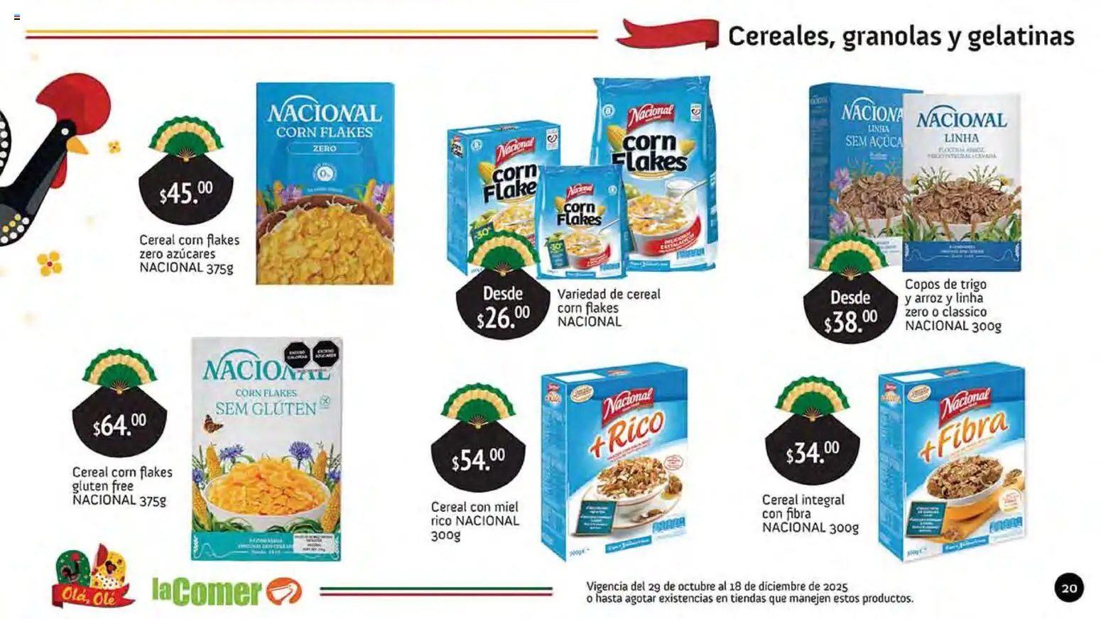 Nuevas ofertas de La Comer válidas en toda la República Mexicana desde el 29.10.2025. ¡Encuentra las mejores ofertas en La Comer folleto Olá, Olé! | Página: 20 | Productos: Arroz