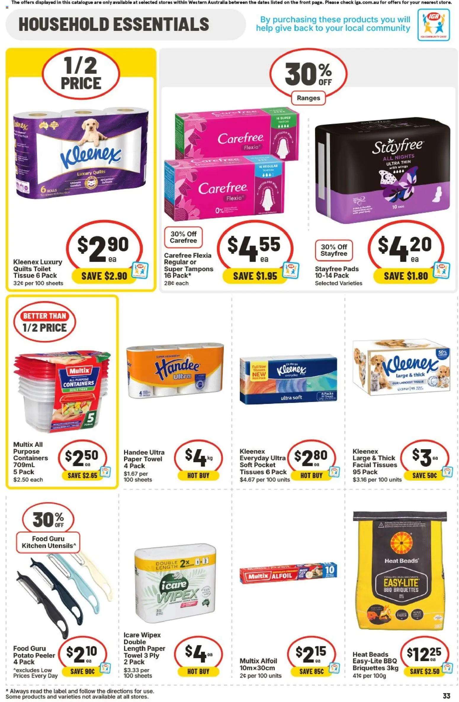 IGA catalogue - valid from 04.02.2026 | Page: 40 | Products: Toilet, Household, Tampons, Tissues