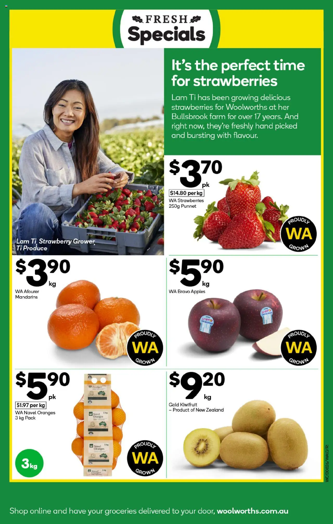 Woolworths catalogue - valid from 13.08.2025 | Page: 13 | Products: Apples, Oranges, Strawberries, Kiwifruit