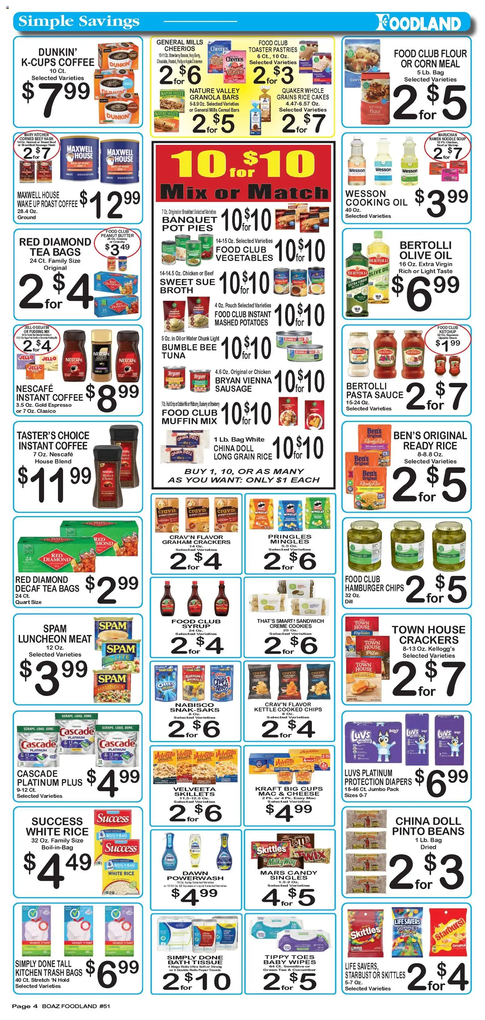 Foodland Weekly Ad - valid from 13.01.2026 | Page: 4 | Products: Tea, Beef, Sausage, Kettle