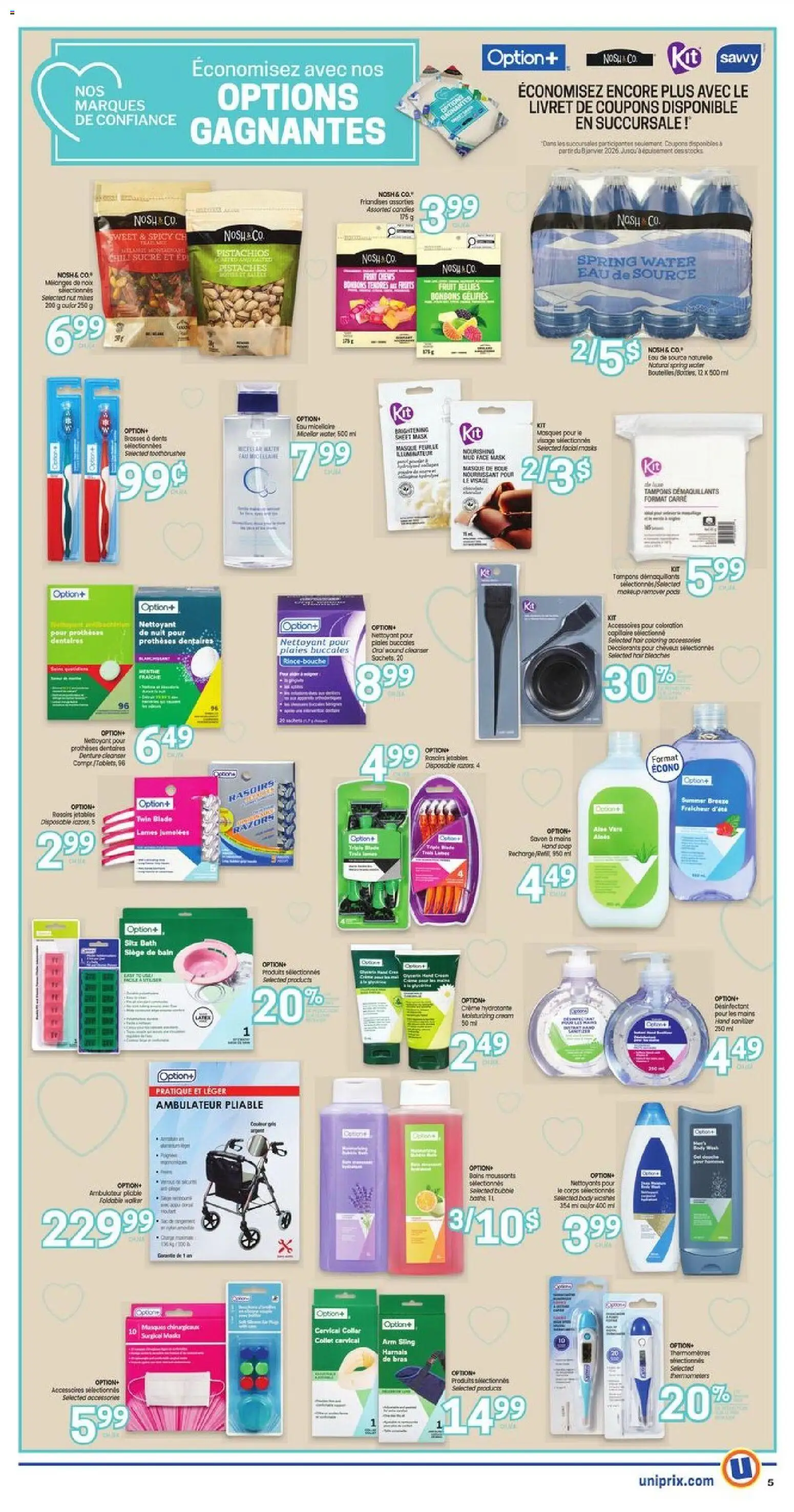 Uniprix flyer valid from 15.01.2026 | Page: 6 | Products: Mask, Makeup remover, Face mask, Bath