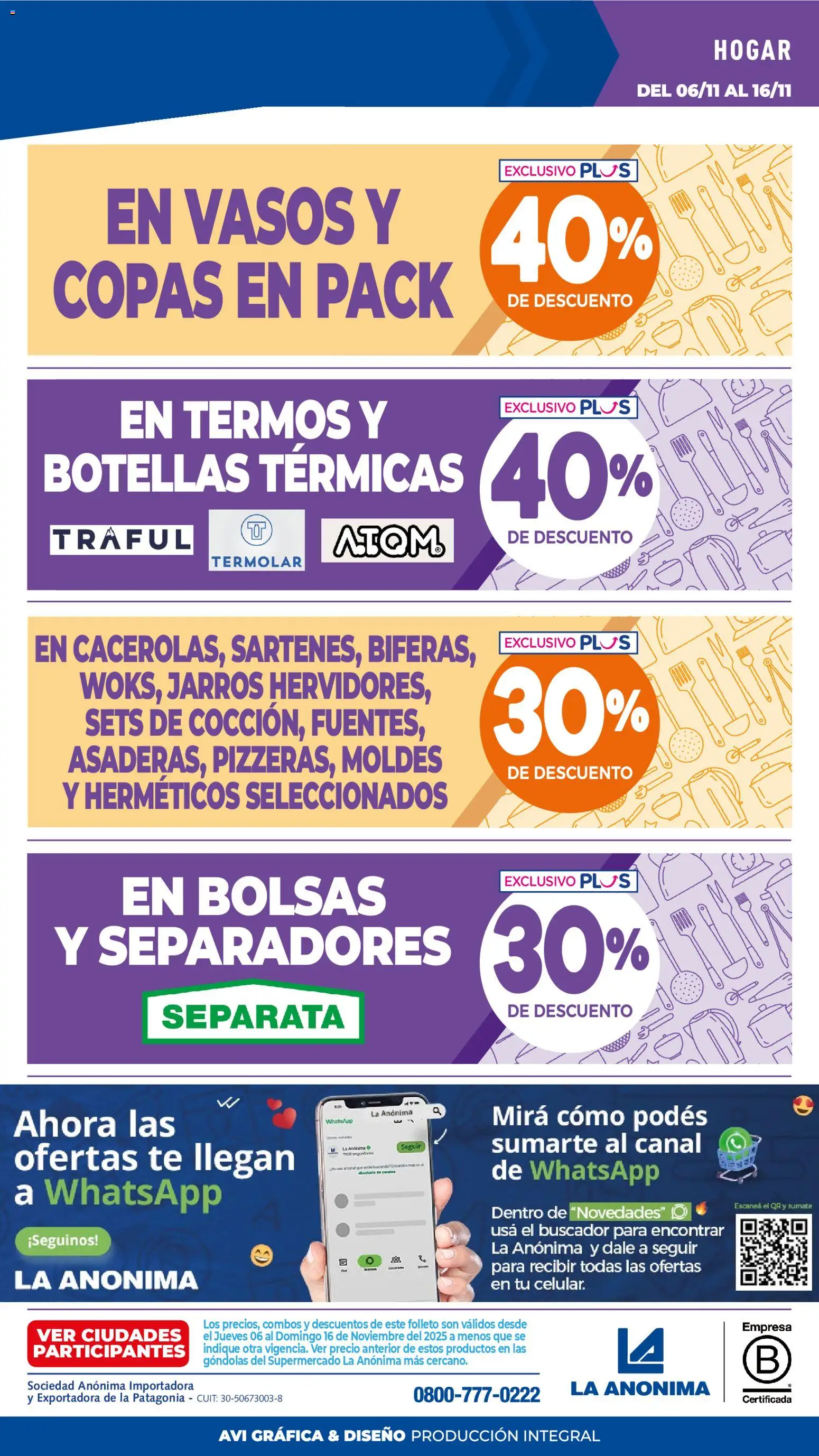 La Anonima catálogo │ válido desde el 06.11.2025 | Página: 41 | Productos: Té, Vasos