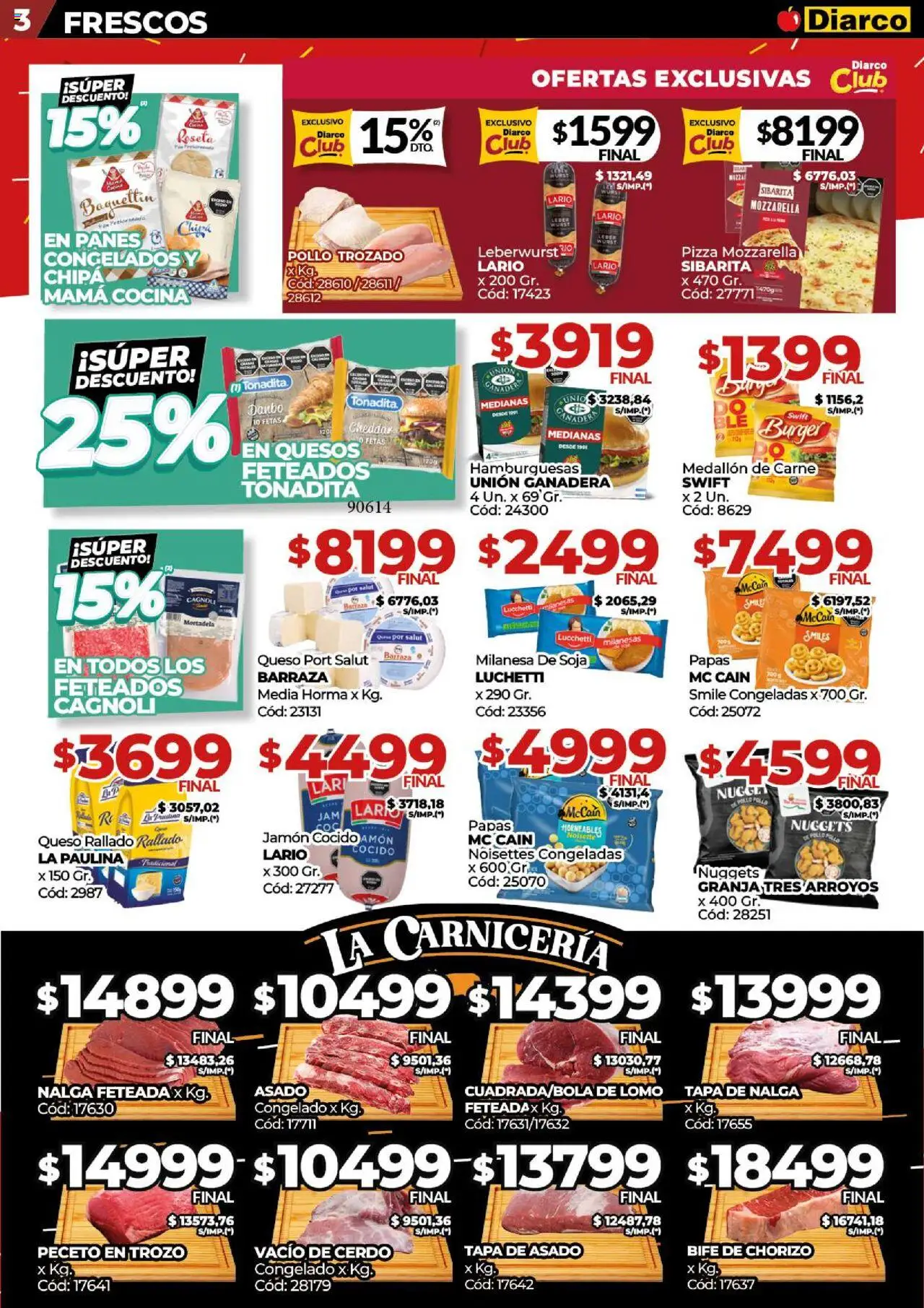Diarco - Ofertas Pueblo Sur │ válido desde el 15.09.2025 | Página: 3 | Productos: Cocina, Pollo, Chorizo, Cerdo