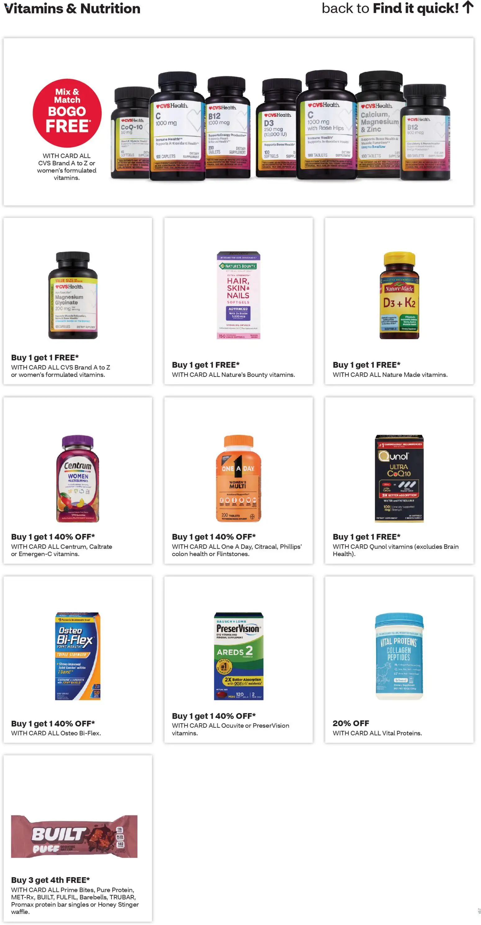 CVS Pharmacy Weekly Ad - WA - valid from 26.04.2026 | Page: 10 | Products: Magnesium, Zinc, Biotin, Water