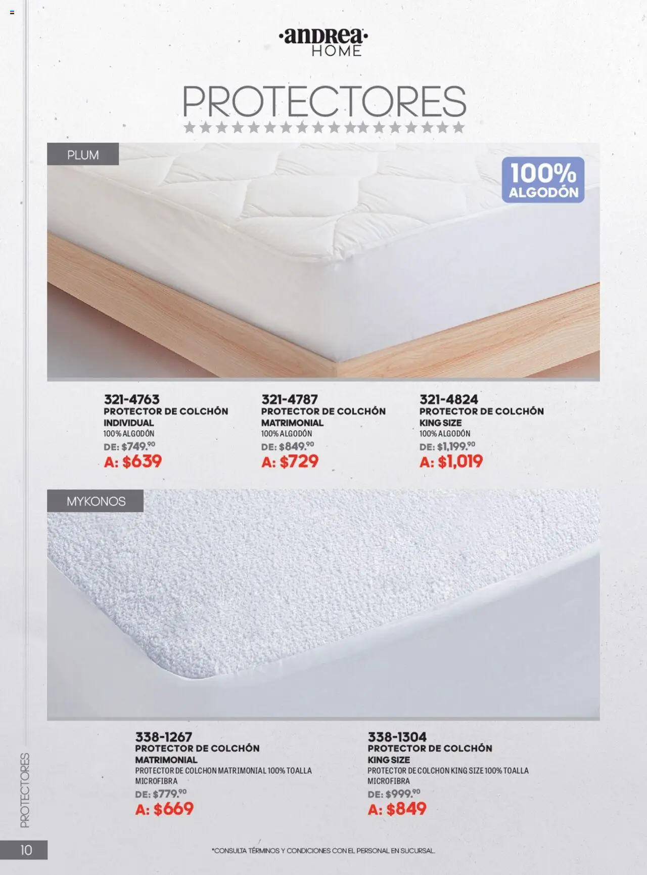 Nuevas ofertas de Andrea válidas en toda la República Mexicana desde el 22.06.2025. ¡Encuentra las mejores ofertas en Andrea catálogo Home! | Página: 10 | Productos: Toalla, Algodón, Colchón
