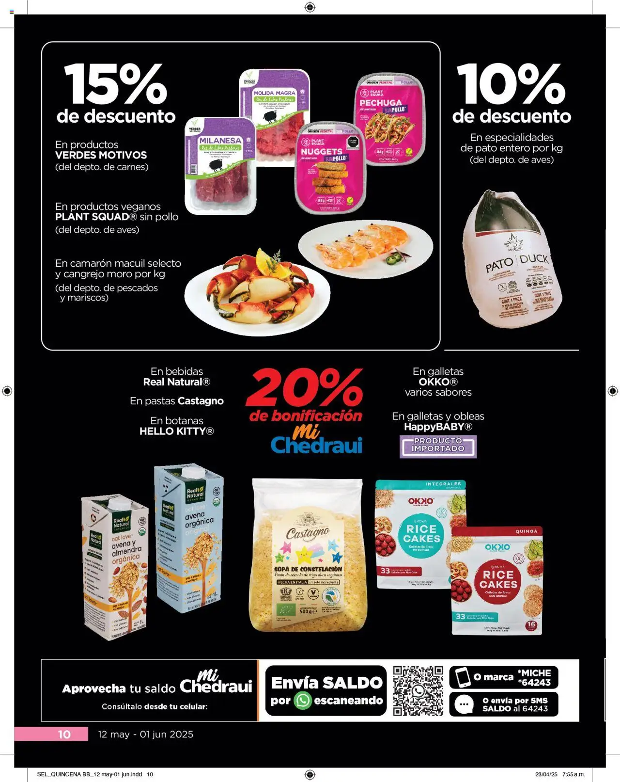 Nuevas ofertas de Chedraui válidas en toda la República Mexicana desde el 12.05.2025. ¡Encuentra las mejores ofertas en Chedraui folleto Cuesto Menos! | Página: 10 | Productos: Pollo, Milanesa, Arroz, Res