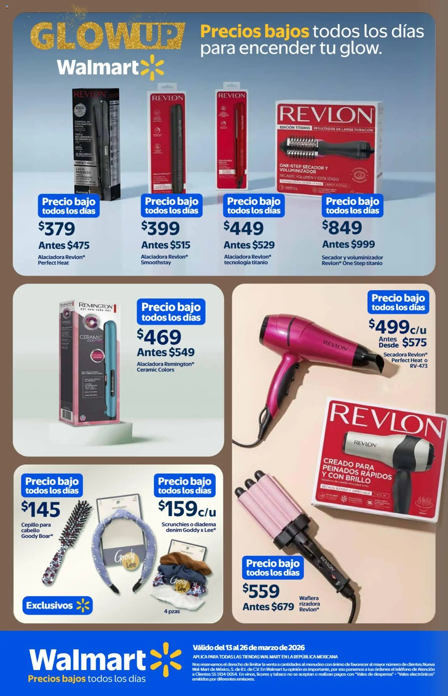 Nuevas ofertas de Walmart válidas en toda la República Mexicana desde el 13.03.2026. ¡Encuentra las mejores ofertas en Walmart folleto Belleza natural a precios bajos! | Página: 16 | Productos: Cepillo, Brillo, Waflera, Despensa