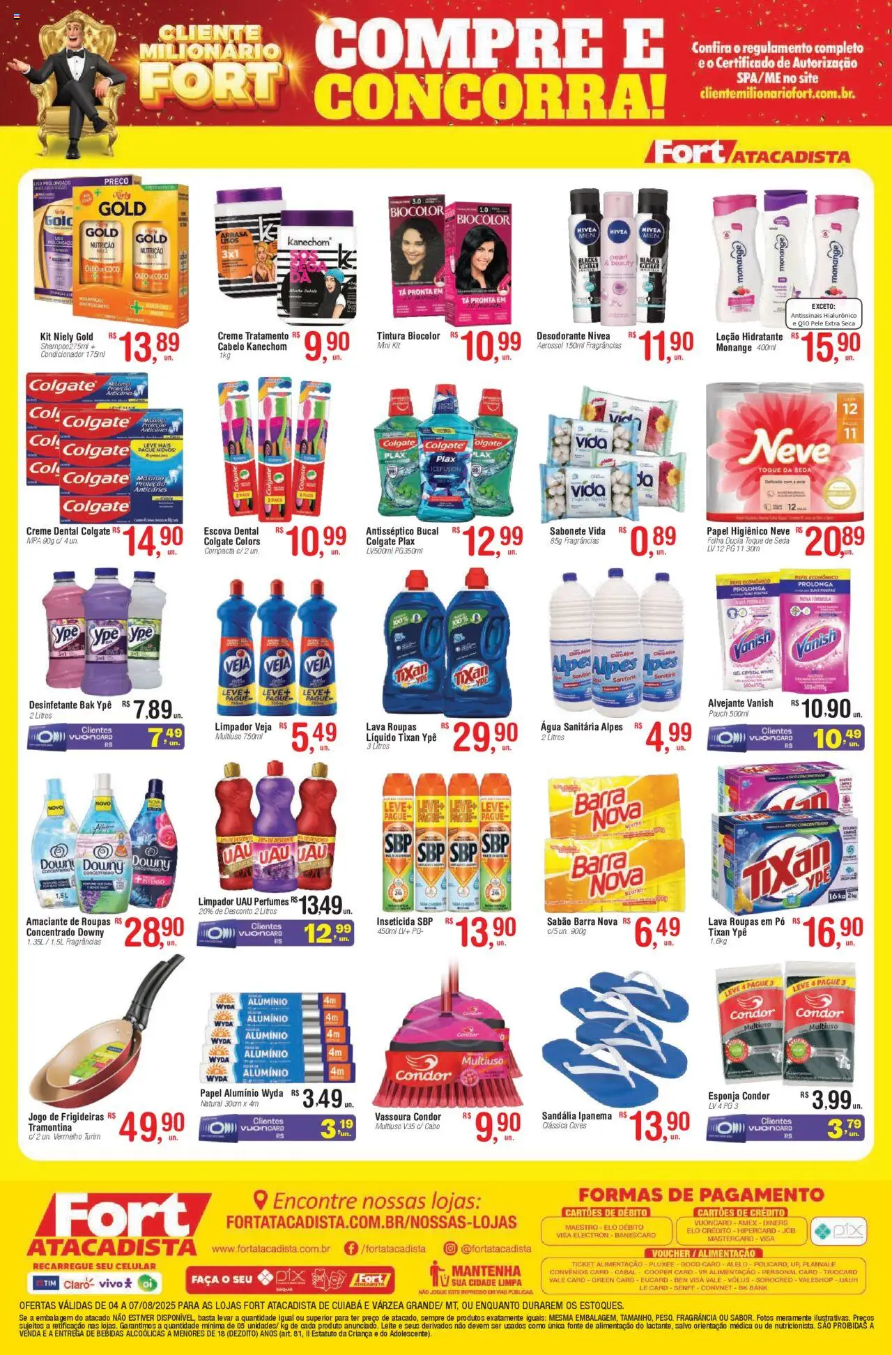 Fort Atacadista Folheto - válido de 04.08.2025 | Página: 4 | Produtos: Coco, Condicionador, Desodorante, Desinfetante