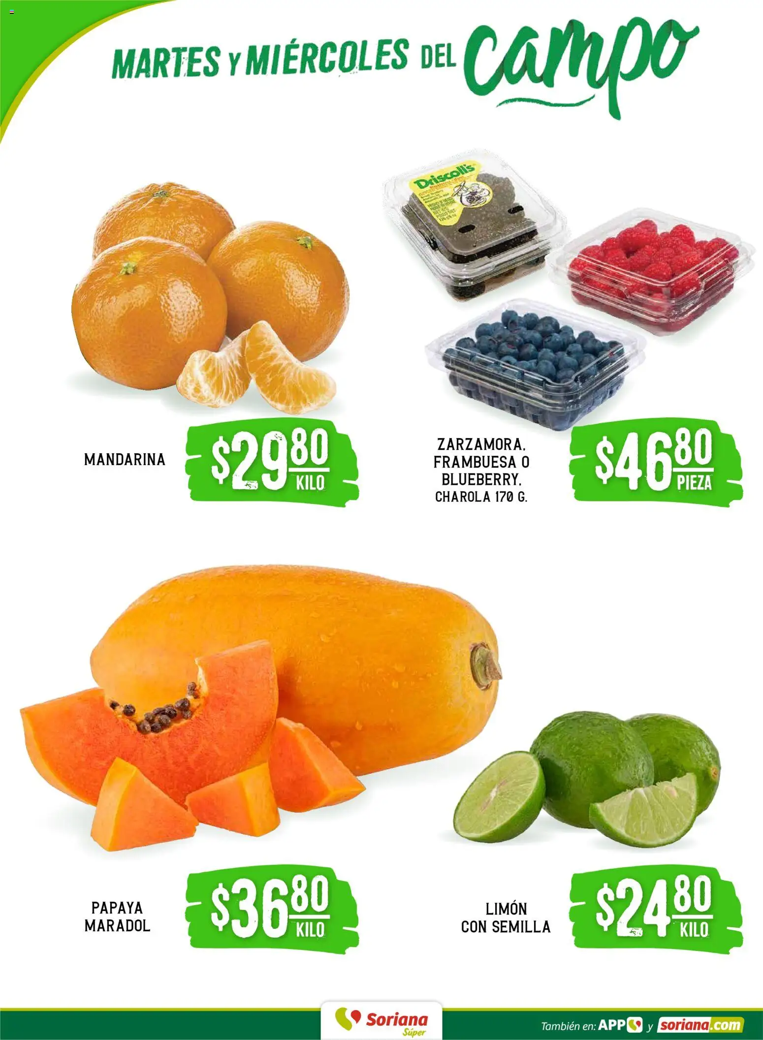 Nuevas ofertas de Soriana válidas en toda la República Mexicana desde el 13.01.2026. ¡Encuentra las mejores ofertas en Soriana - Martes y Miércoles del Campo Súper: Tijuana, Mexicali, Ensenada, San Luis Río Colorado y Tecate! | Página: 2 | Productos: Limón