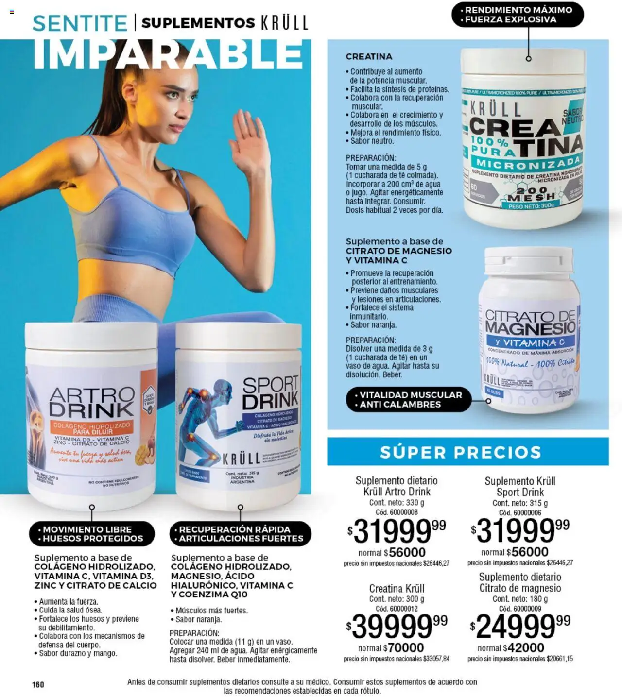 Millanel catálogo │ válido desde el 15.09.2025 | Página: 160 | Productos: Peso, Suplemento dietario, Durazno, Agua