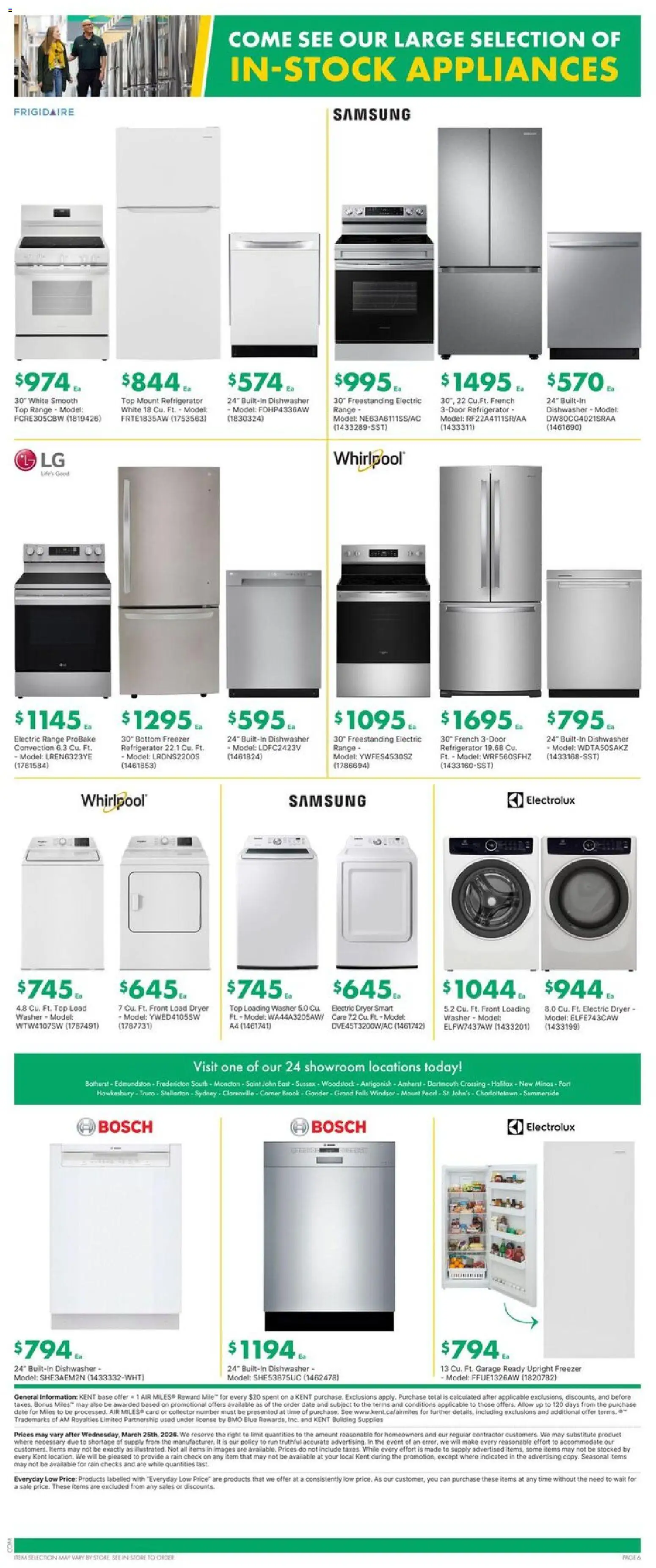 Kent flyer valid from 19.03.2026 | Page: 6 | Products: Refrigerator, Freezer, Dryer, Dishwasher