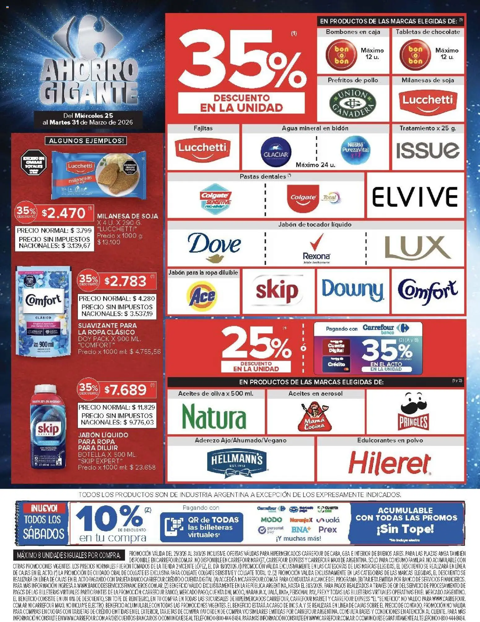 Carrefour ofertas │ válido desde el 25.03.2026 | Página: 11 | Productos: Banco, Bombones, Caja, Agua