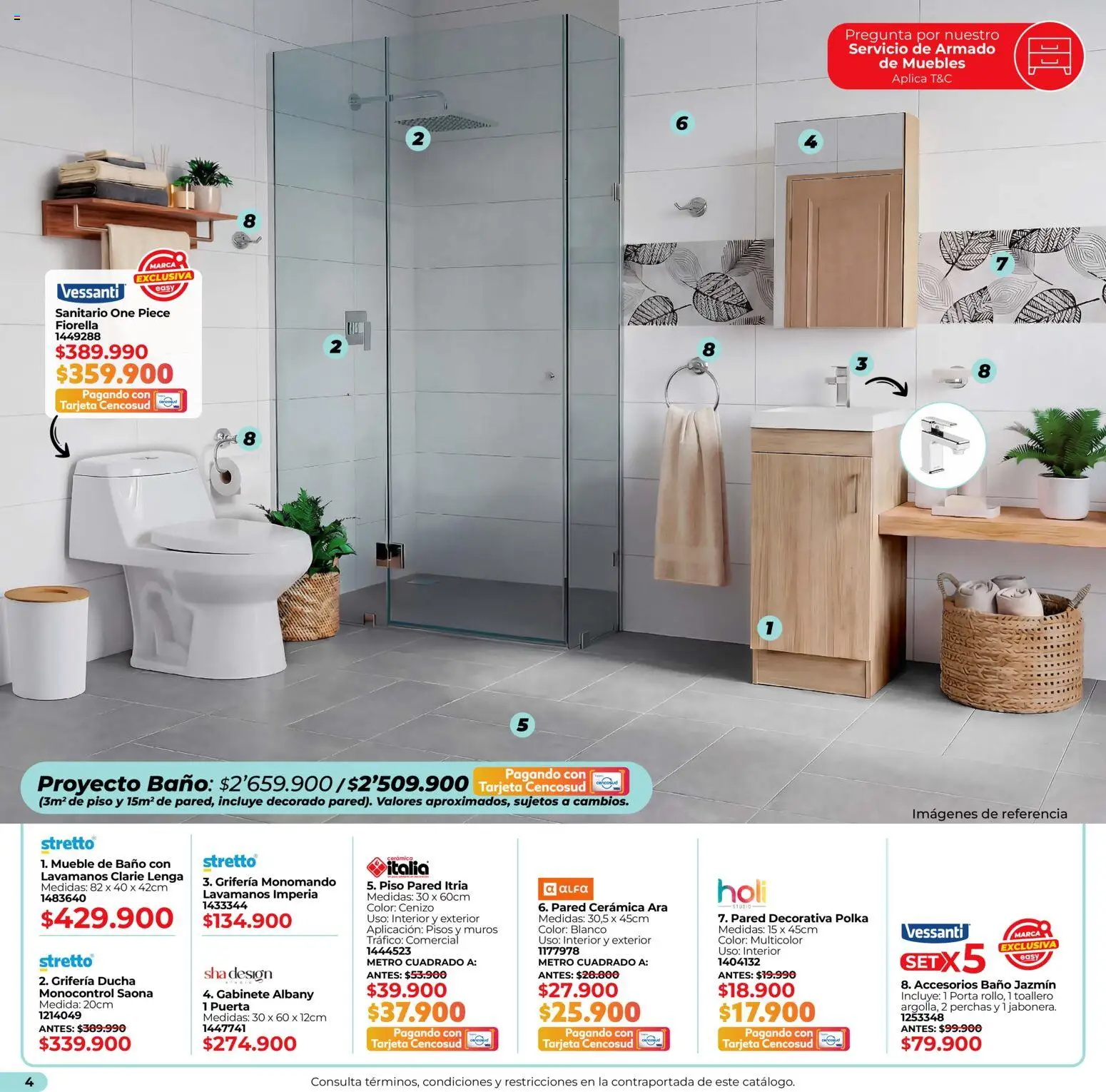 Easy revista - valida desde el 16.02.2026 | Página: 4 | Productos: Cerámica, Baño, Ducha, Toallero