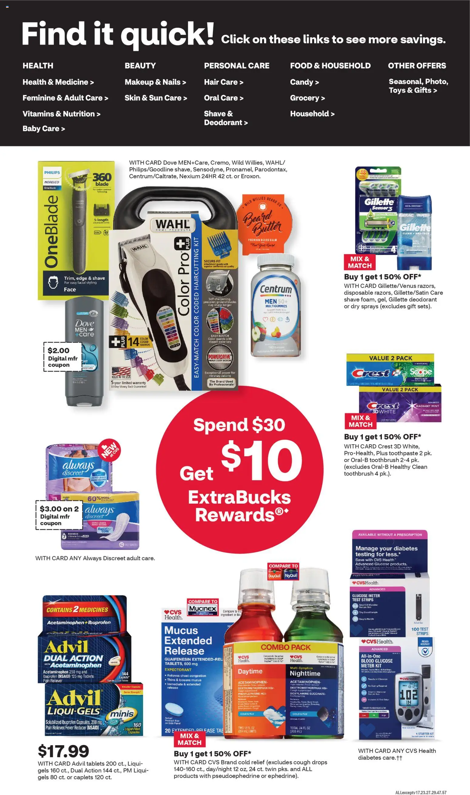 CVS Pharmacy Weekly Ad - CA - valid from 09.11.2025 | Page: 3 | Products: Glucose, Butter, Toothbrush, Starter