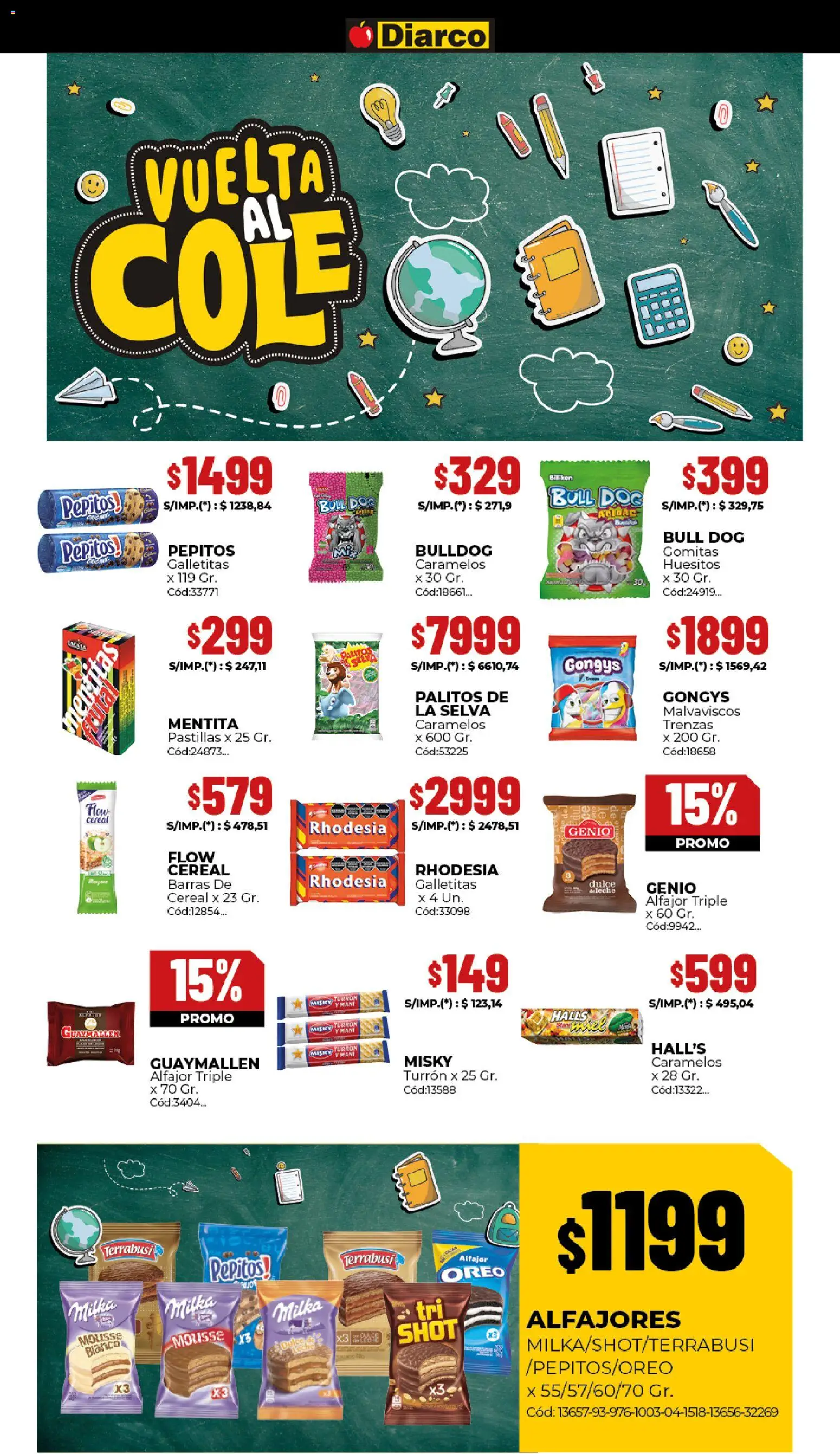 Diarco ofertas │ válido desde el 23.02.2026 | Página: 6 | Productos: Galletitas, Mani, Alfajor, Turrón