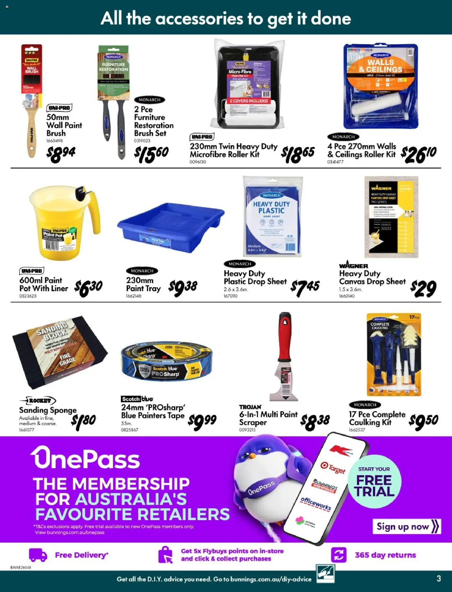 Bunnings Warehouse catalogue - valid from 11.03.2026 | Page: 3 | Products: Brush, Pot, Sponge, Scotch
